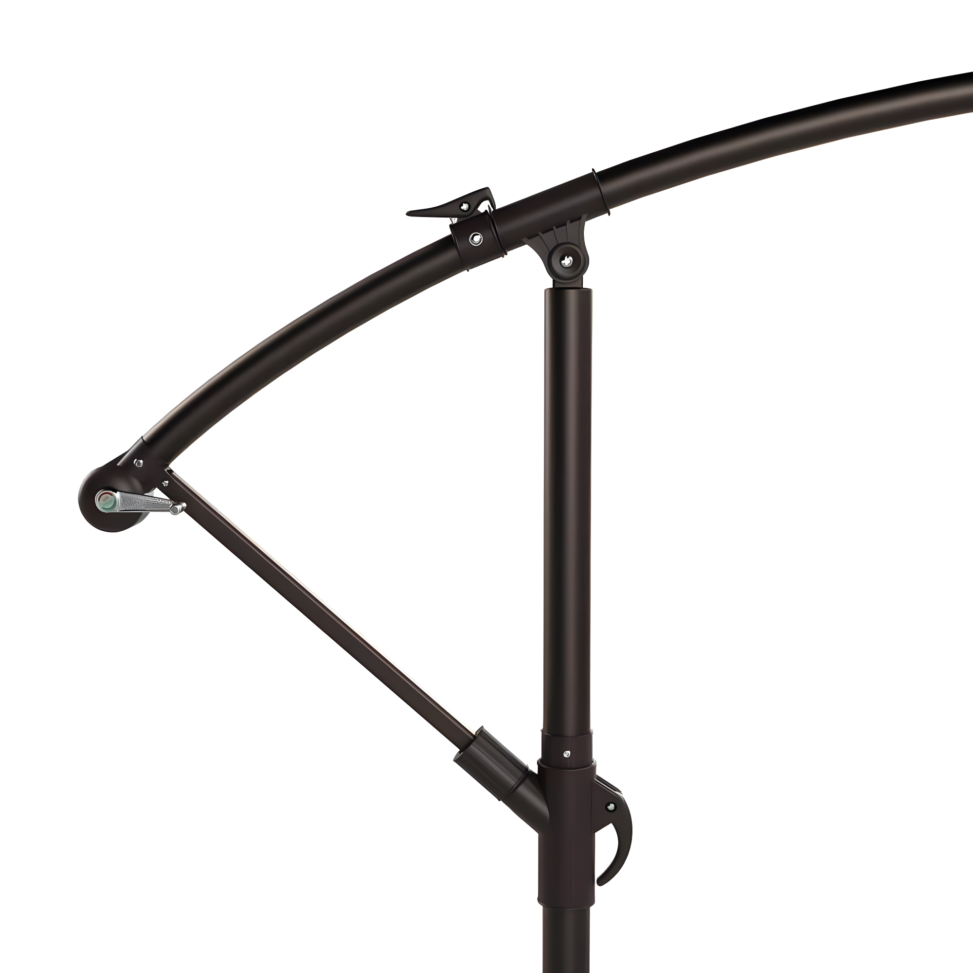 Polytrends Weller 10-foot Offset Cantilever Hanging Patio Umbrella Green