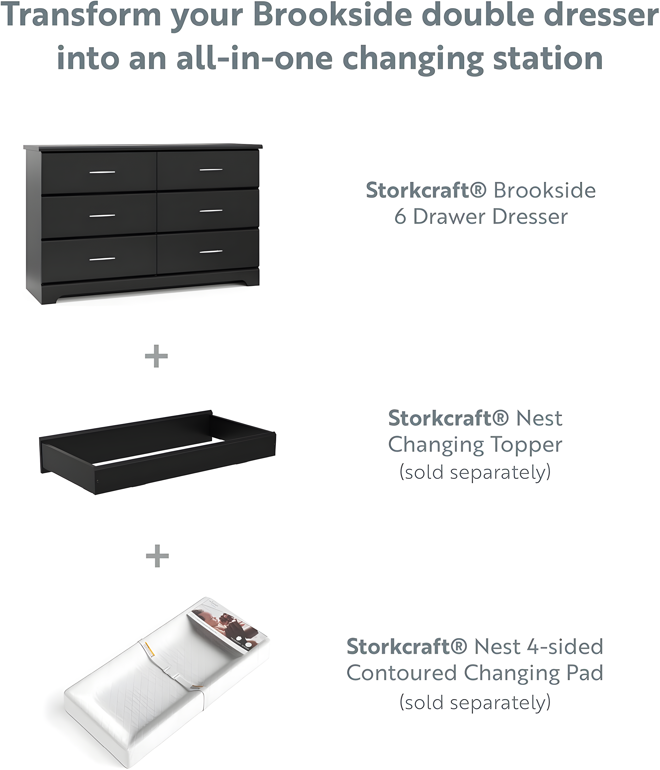 Brookside 6 Drawer Double Dresser
