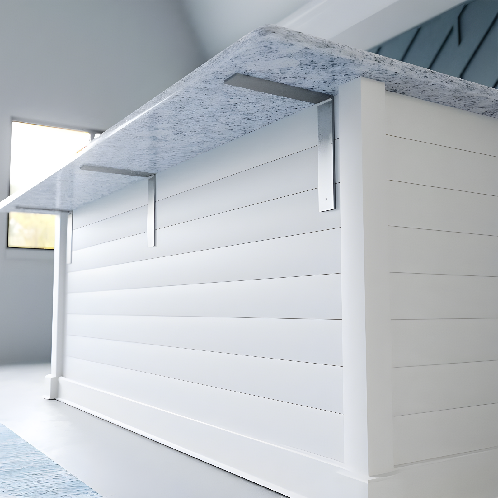 Ekena Millwork Hamilton H 2'' W D Metal Bracket / Corbel