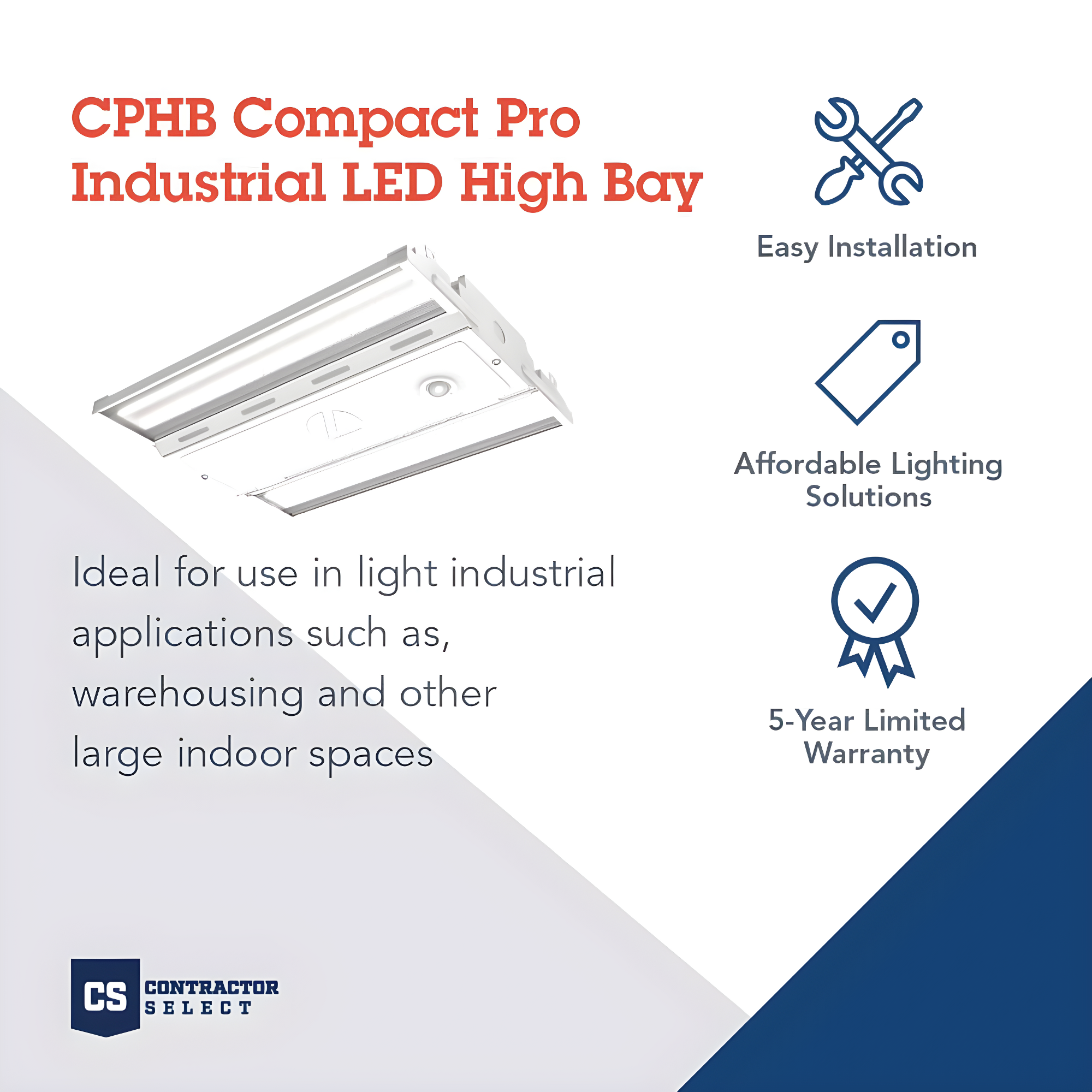 Lithonia Lighting Dimmable Rectangle High Bay Ceiling Light
