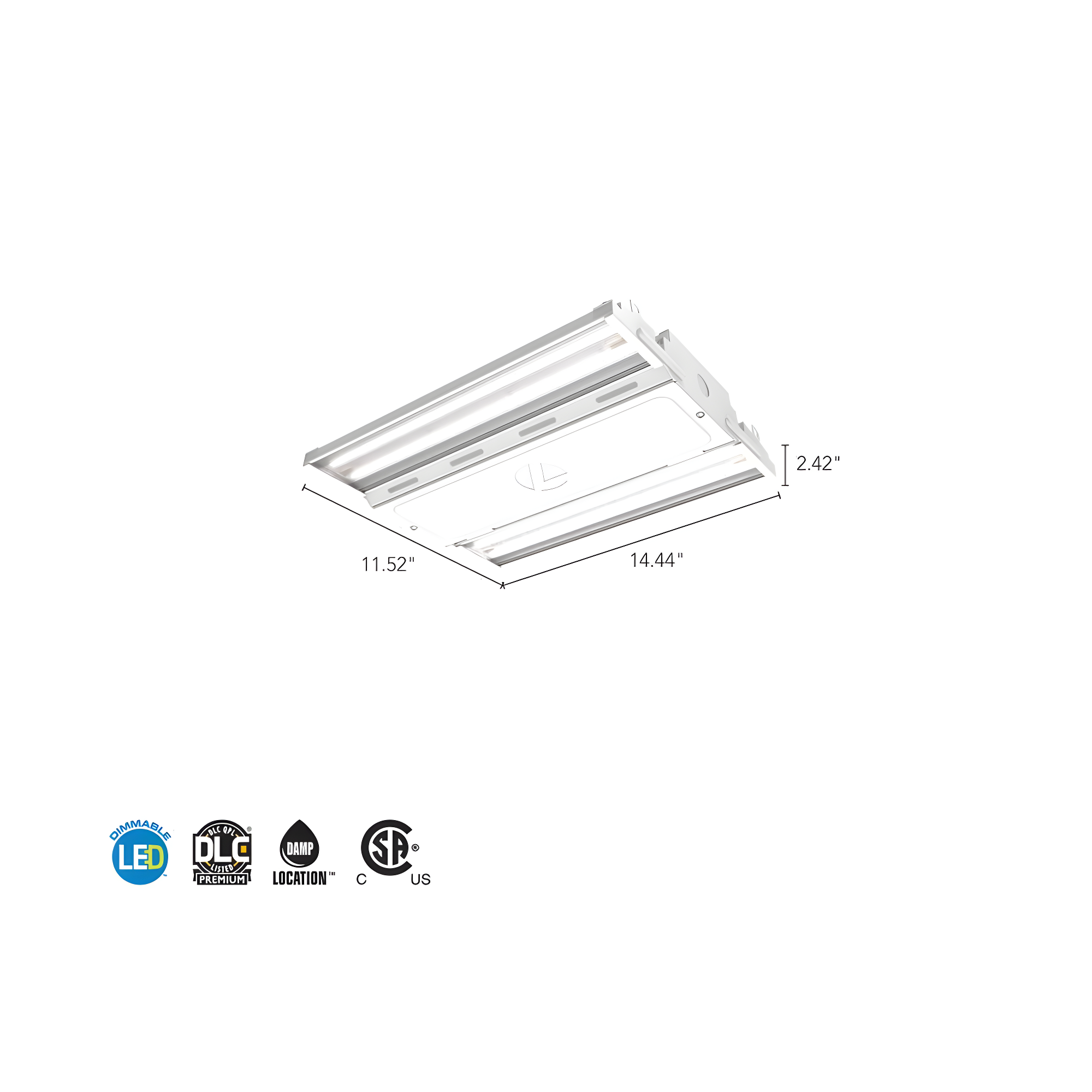 Lithonia Lighting Dimmable Rectangle High Bay Ceiling Light