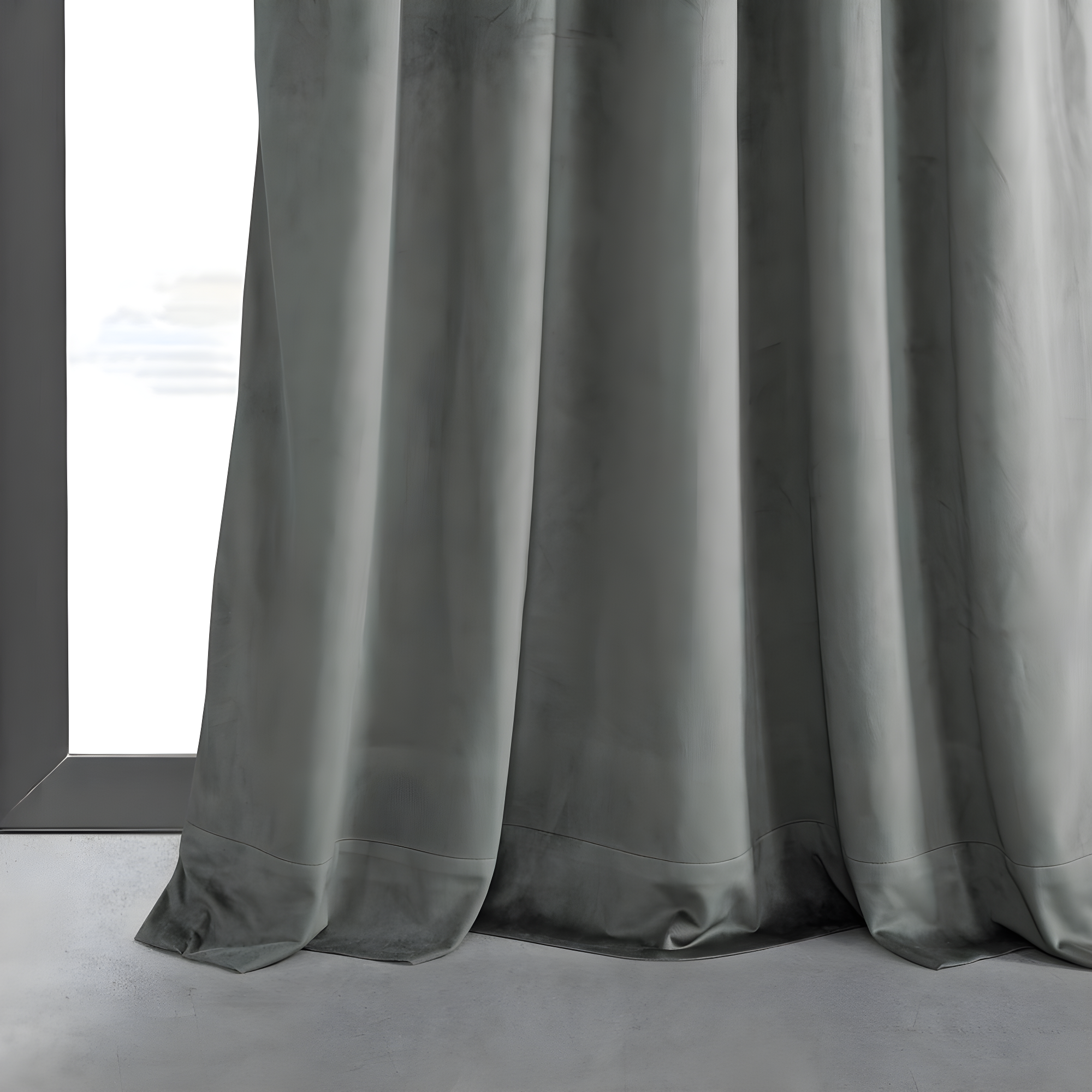 HPD Half Price Drapes Velvet Blackout Curtains/Drapes - 96 Inches Long 1 Panel Blackout Curtain Signature Pleated for Living Room & Bedroom - 25W X 96L, Silver Grey