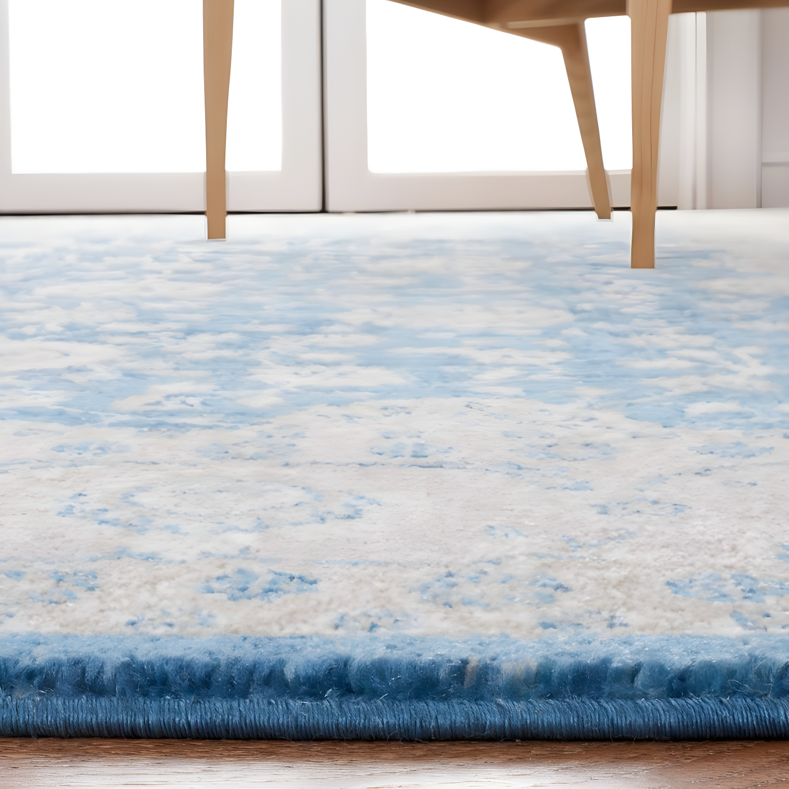 Sofia SOF330 Power Loomed Area Rug - Blue/Beige - 3'x5' - Safavieh.