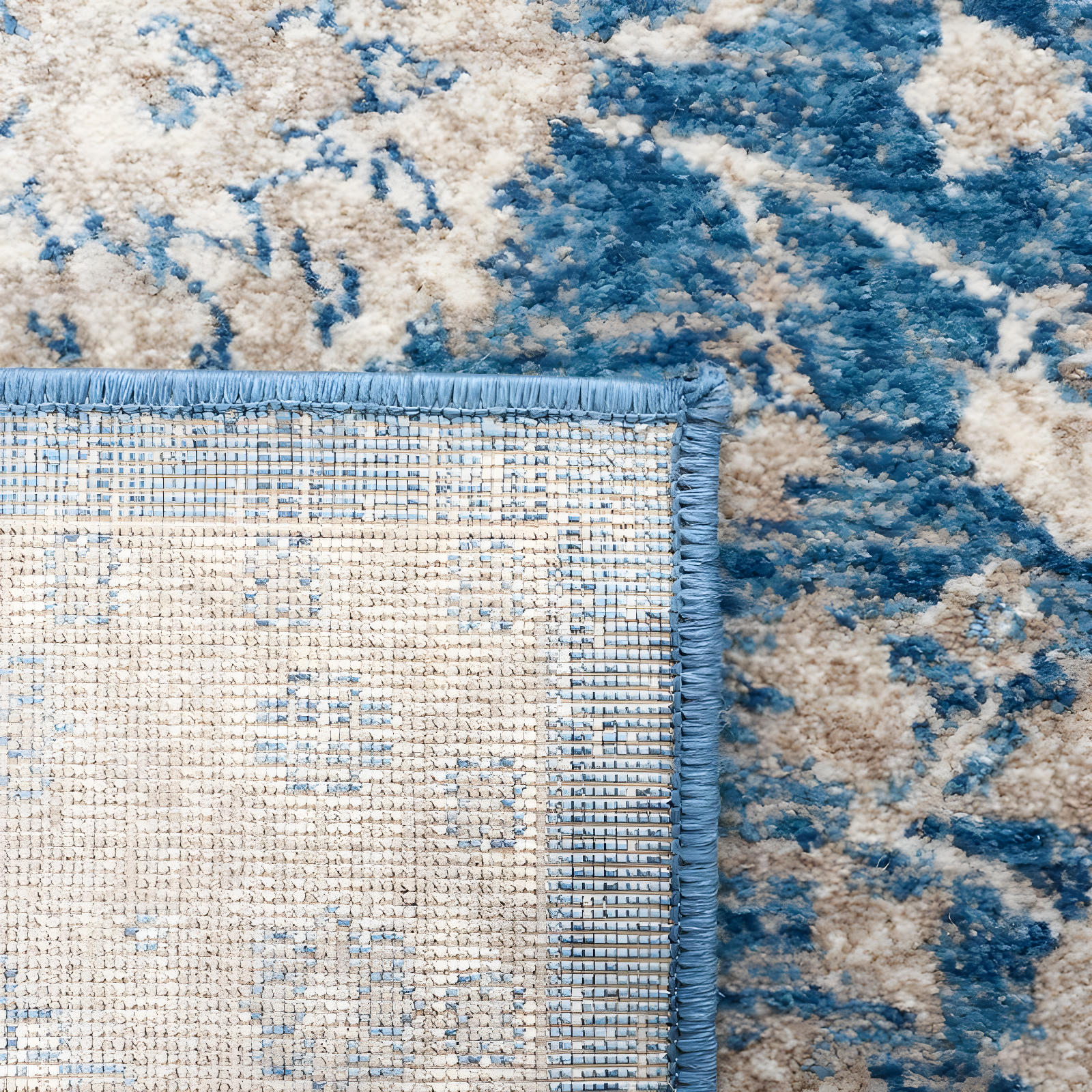 Sofia SOF330 Power Loomed Area Rug - Blue/Beige - 3'x5' - Safavieh.