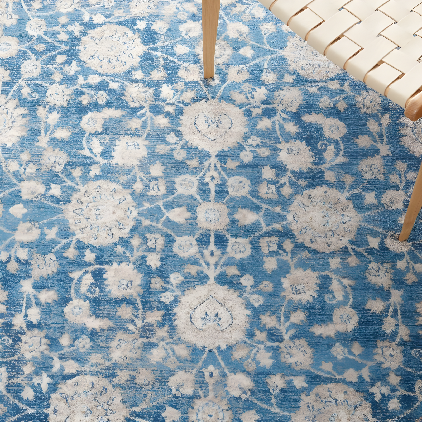 Sofia SOF330 Power Loomed Area Rug - Blue/Beige - 3'x5' - Safavieh.