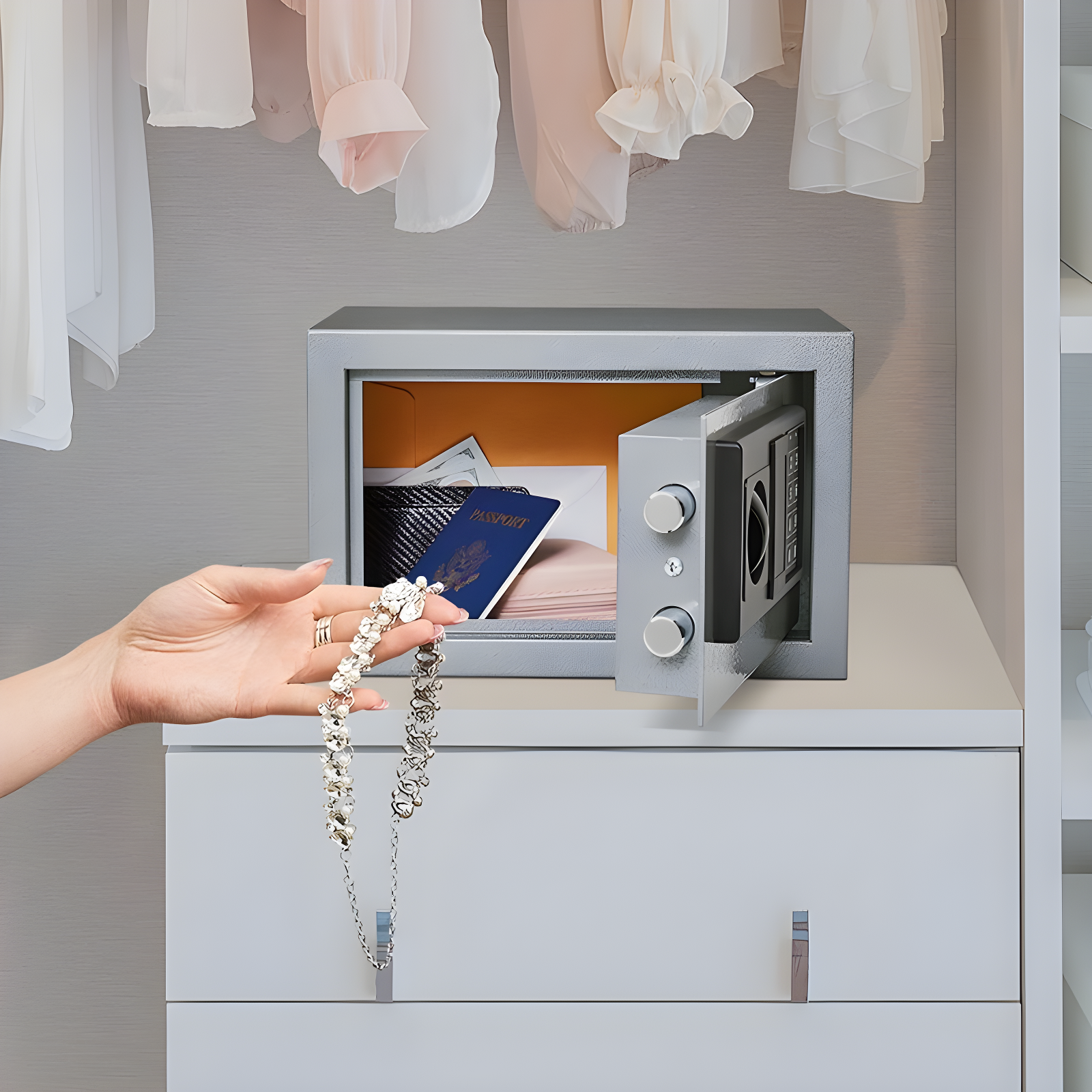 Stalwart Stalwart Digital Safe Box - Lock Box Protects Money, Jewelry, Passports - For Home or Office