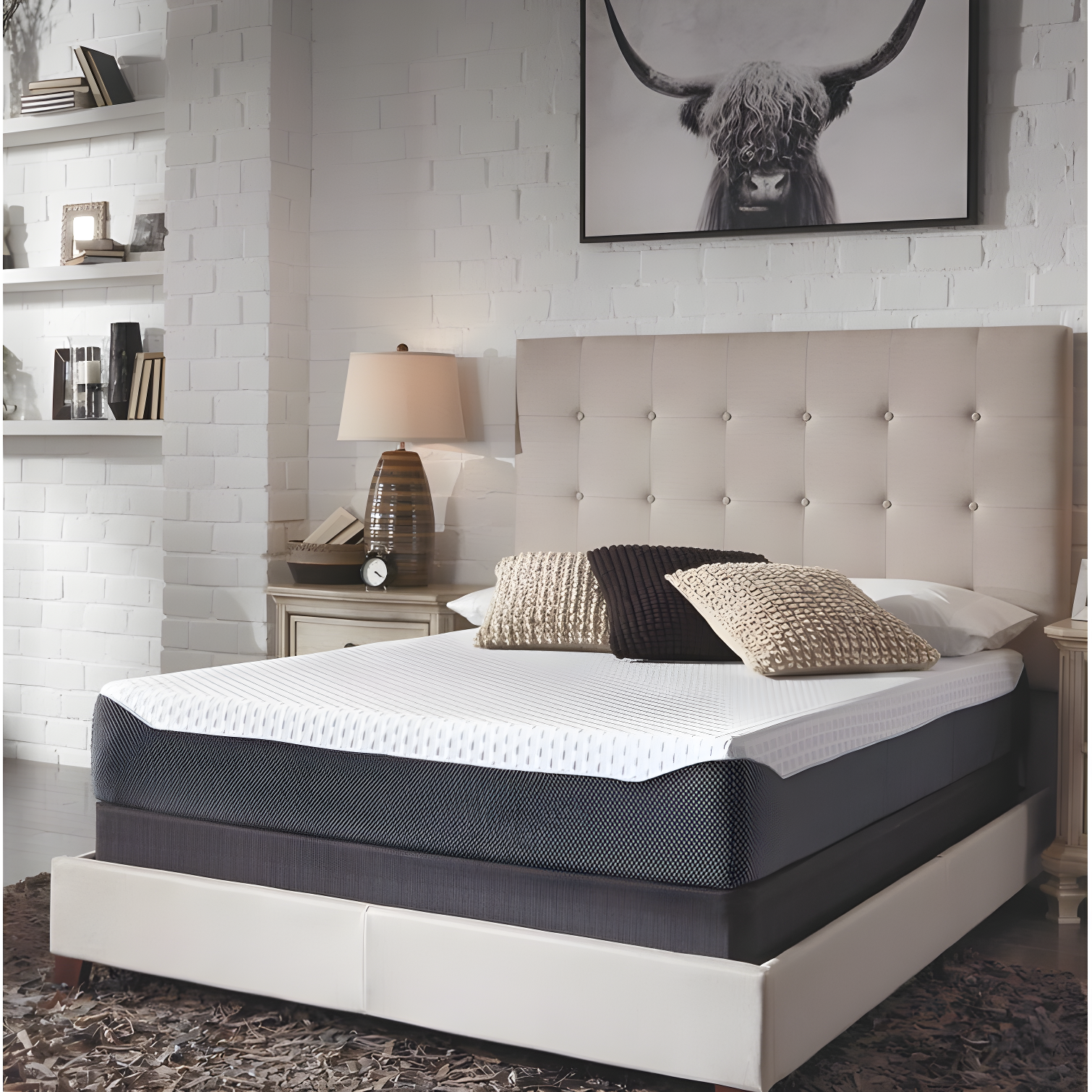 Signature Design by Ashley Chime Elite Charcoal Infused Memory Foam Mattress
