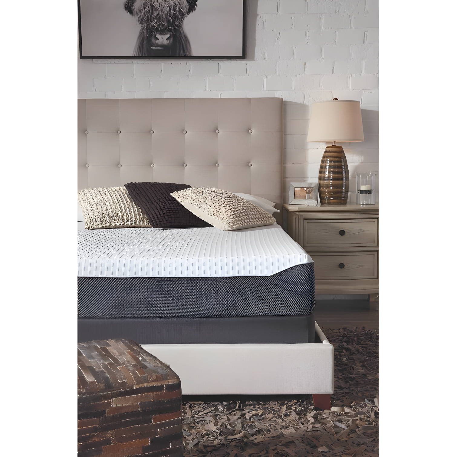 Signature Design by Ashley Chime Elite Charcoal Infused Memory Foam Mattress