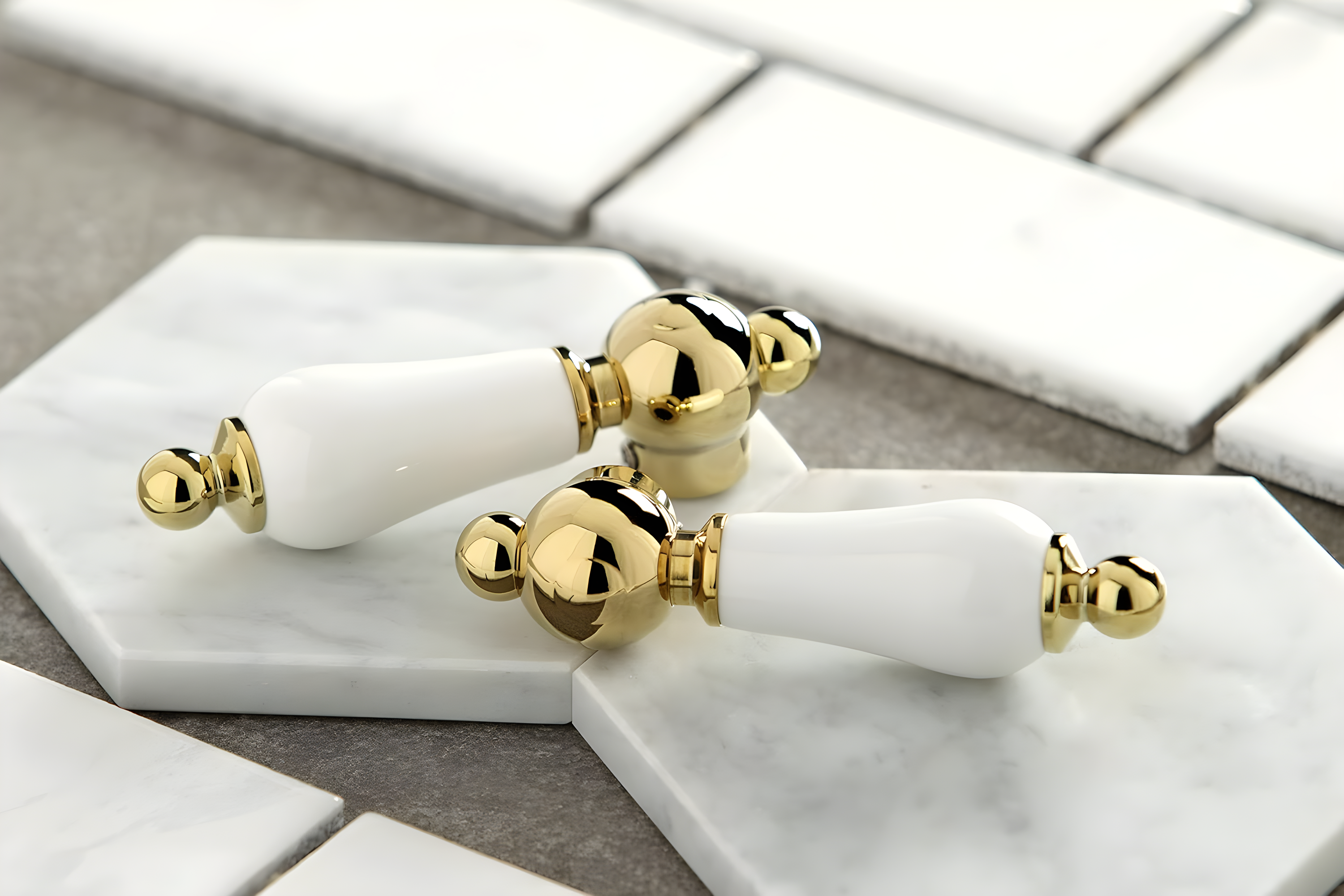 Kingston Brass Heritage Two-Handle 3-Hole Deck Mount 4" Centerset Bathroom Faucet with Plastic Pop-Up
