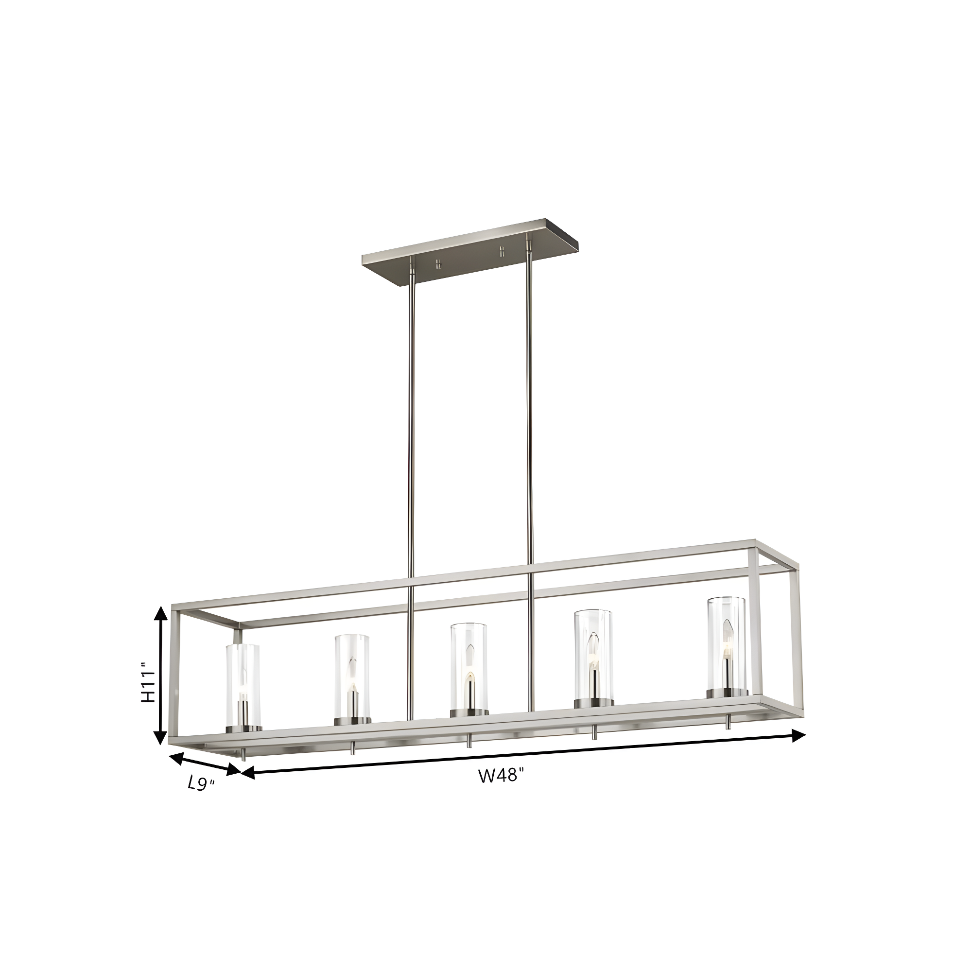 Sea Gull Lighting Generation 4490303EN3-962 Transitional Three Light Wall/Bath from Seagull-Zire Collection in Pewter, Silver Finish, Brushed Nickel