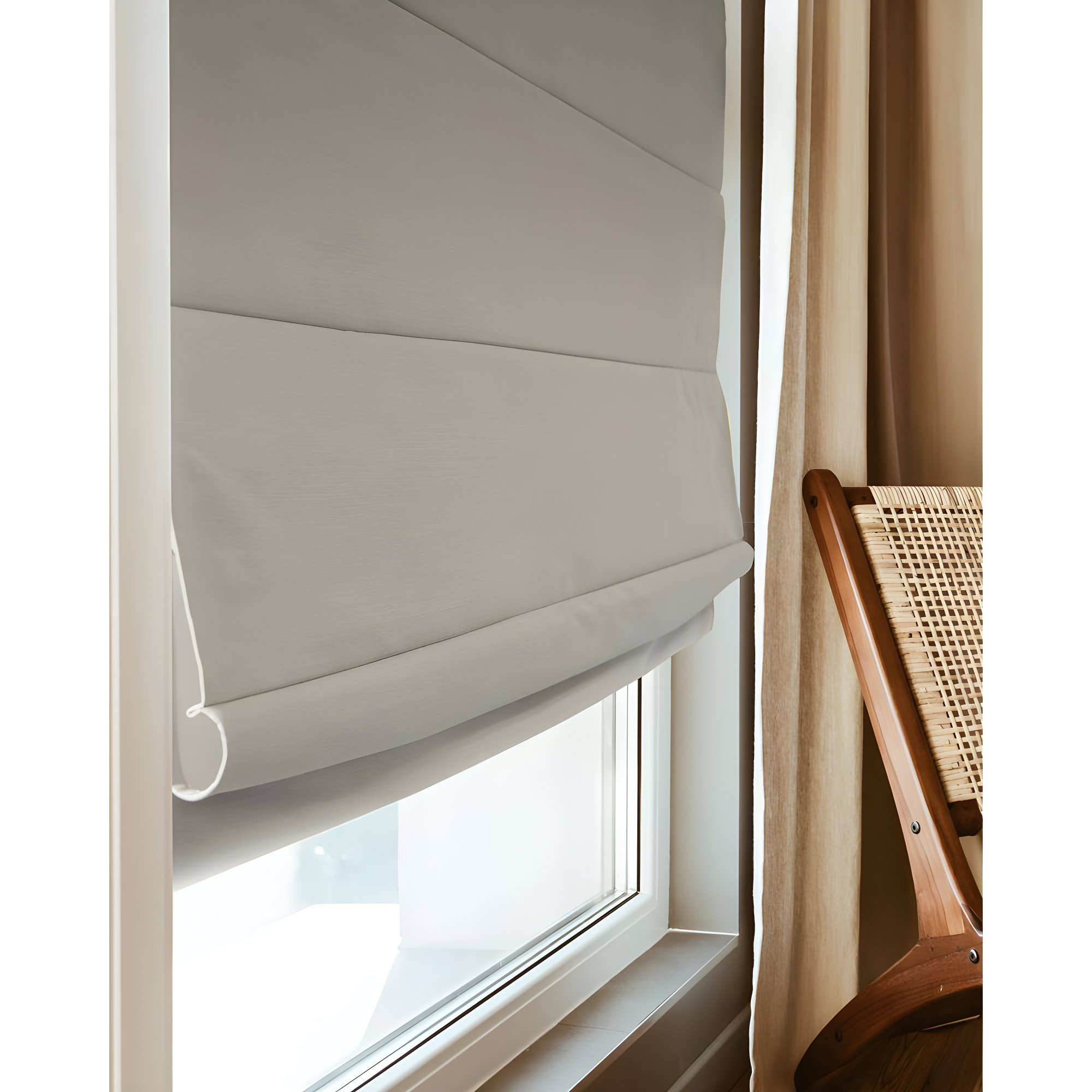 27"x64" Chicology Blackout Roman Shade Pearl Gray