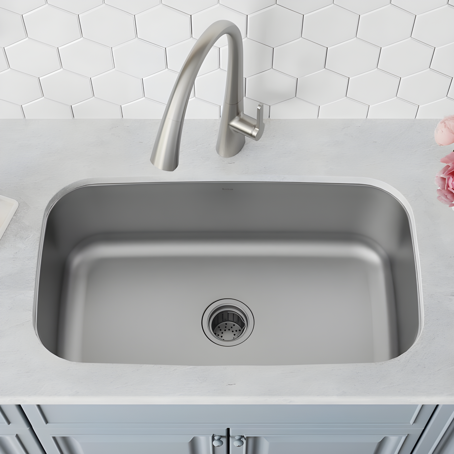 KRAUS Premier Undermount Single Bowl 18-Gauge Stainless Steel Kitchen Sink