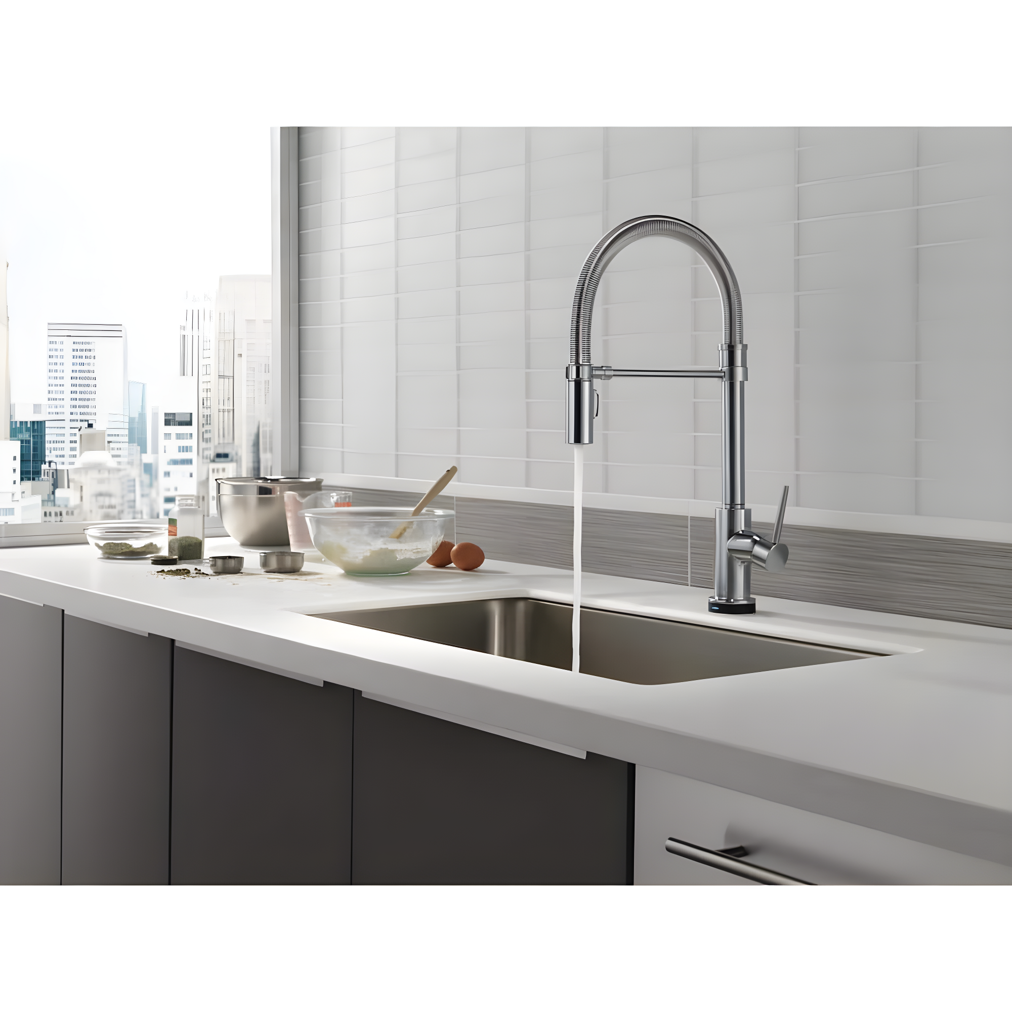 Trinsic Pro Pull Down Touch Single Handle Kitchen Faucet with Accessories