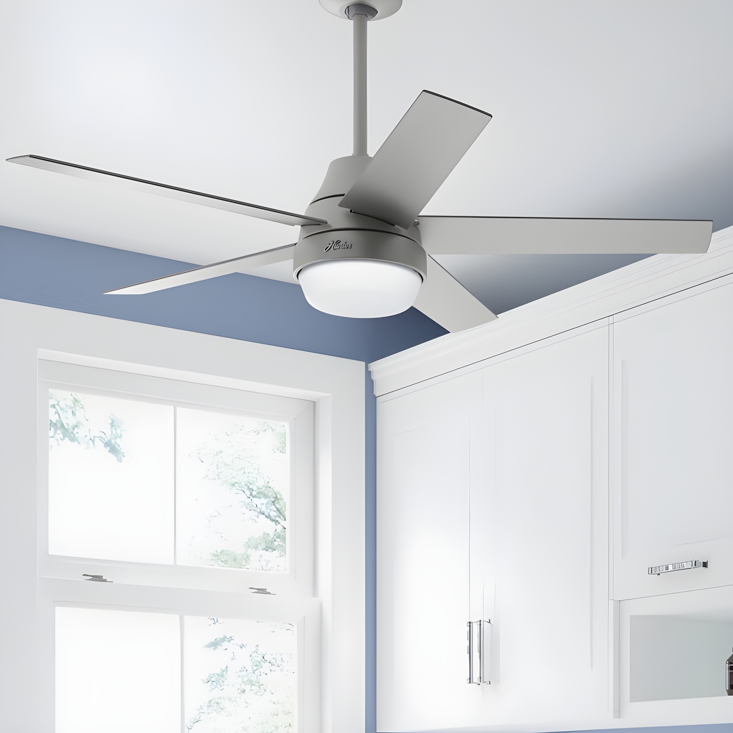 52" Aerodyne 5 - Blade Smart Standard Ceiling Fan with Lights and Remote
