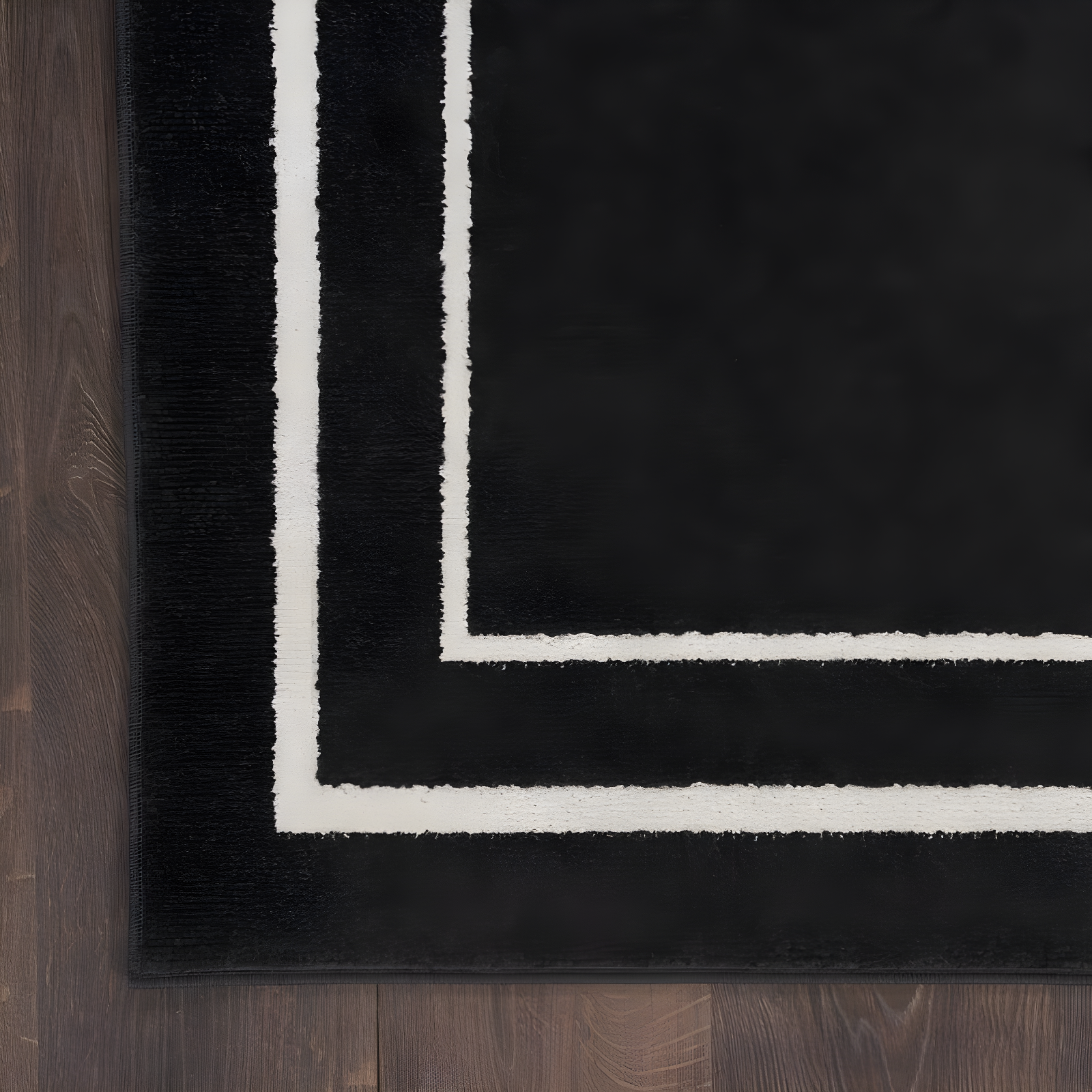 Nourison Essentials 9' x 12' Black Ivory Contemporary Indoor/Outdoor Rug