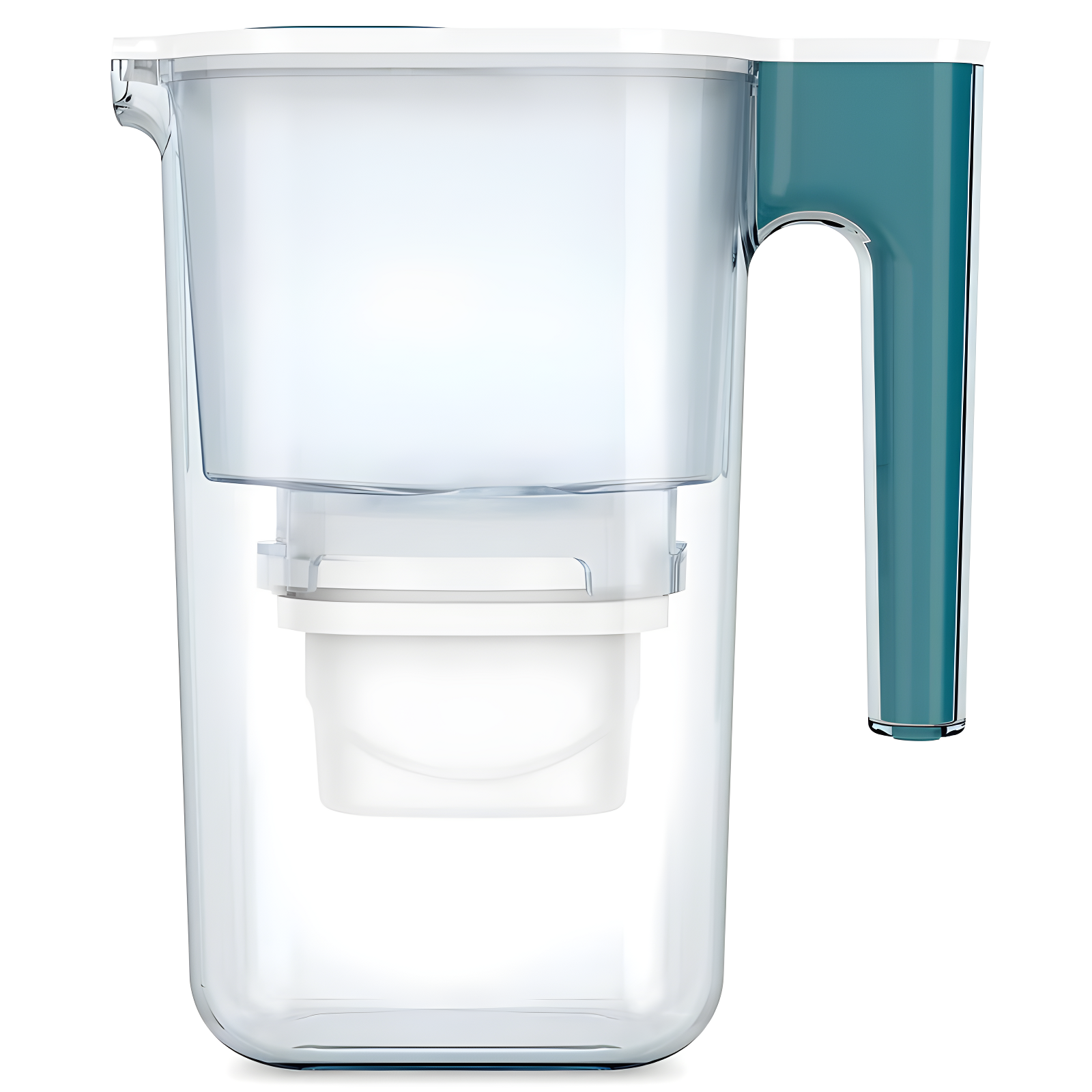 Aqua Optima Perfect Pour 6 Cup Water Filter Pitcher By Aqua Optima, Ergonomic, Eliminates Splashes And Spills, Bpa Free, Wqa Certified, Includes 6 Evolve+ Water Filters, Blue