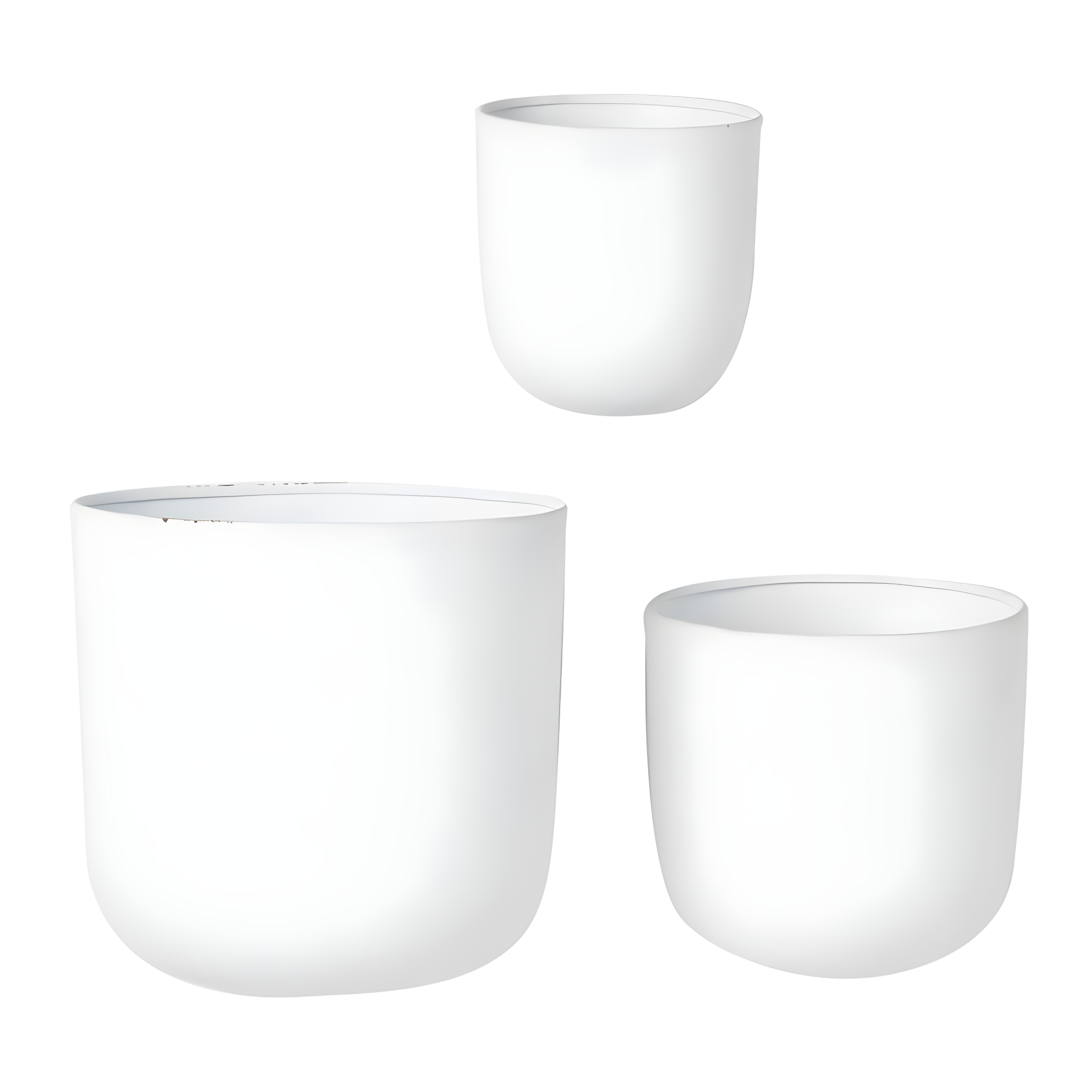 DecMode 9", 7", 6"H Round White Metal Indoor Outdoor Floating Dome Wall Planter (3 Count)