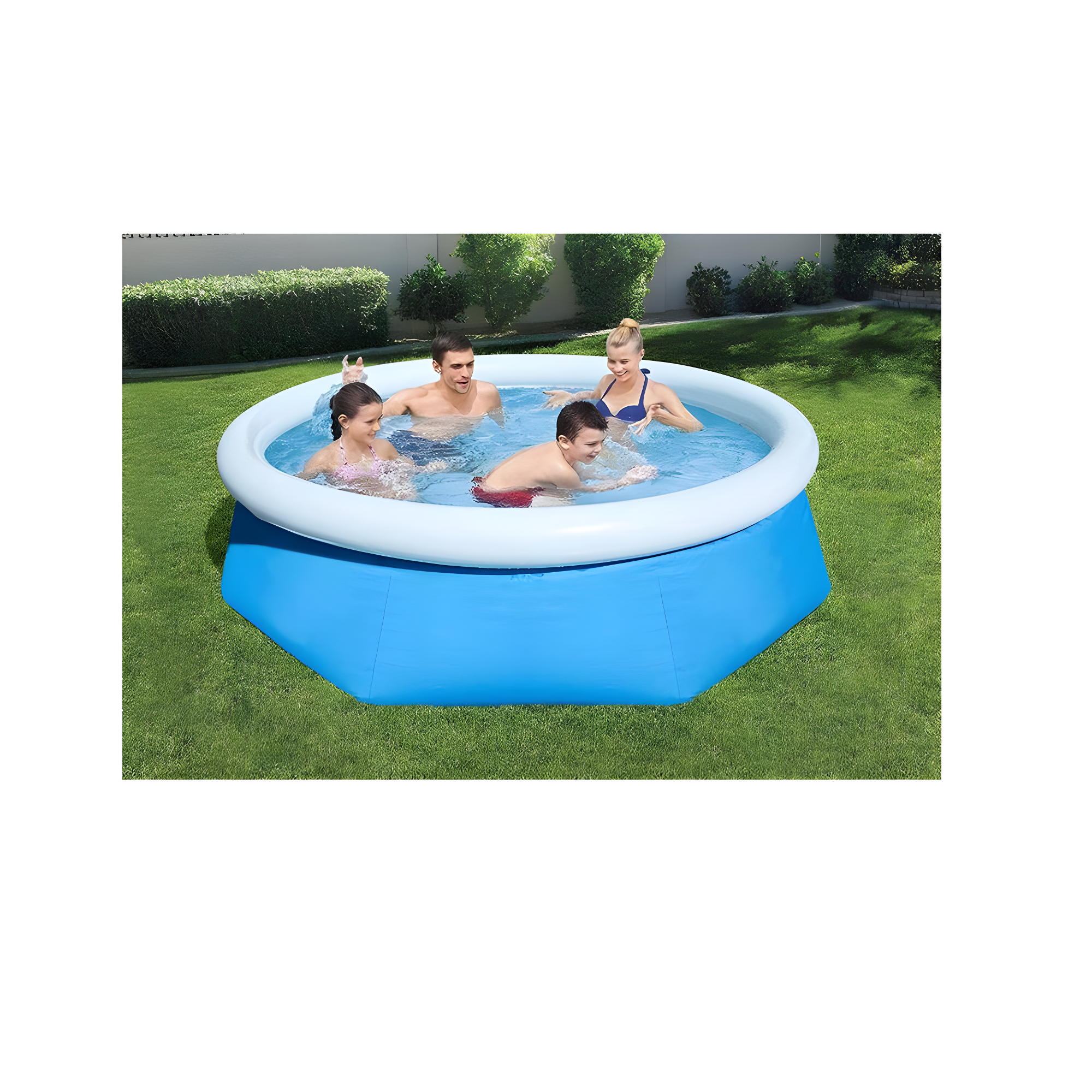 Northlight Seasonal Round Inflatable Easy Set Kids Swimming Pool with Filter Pump