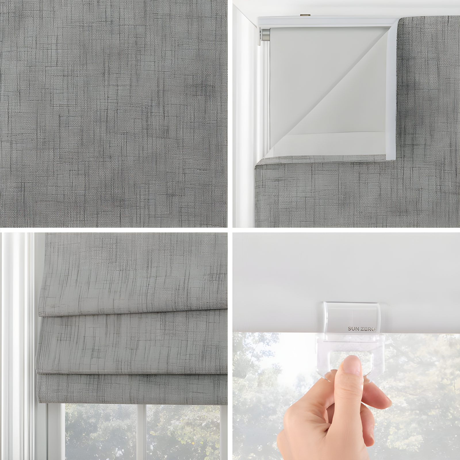 Sun Zero Thermal 100% Blackout Cordless Roman Shade