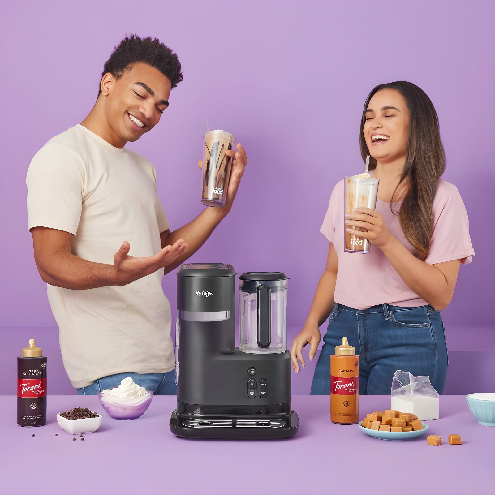 Mr. Coffee 2149282 Mr. Coffee Single-Serve Iced And Hot Coffee Maker And Blender With 2 Tumblers