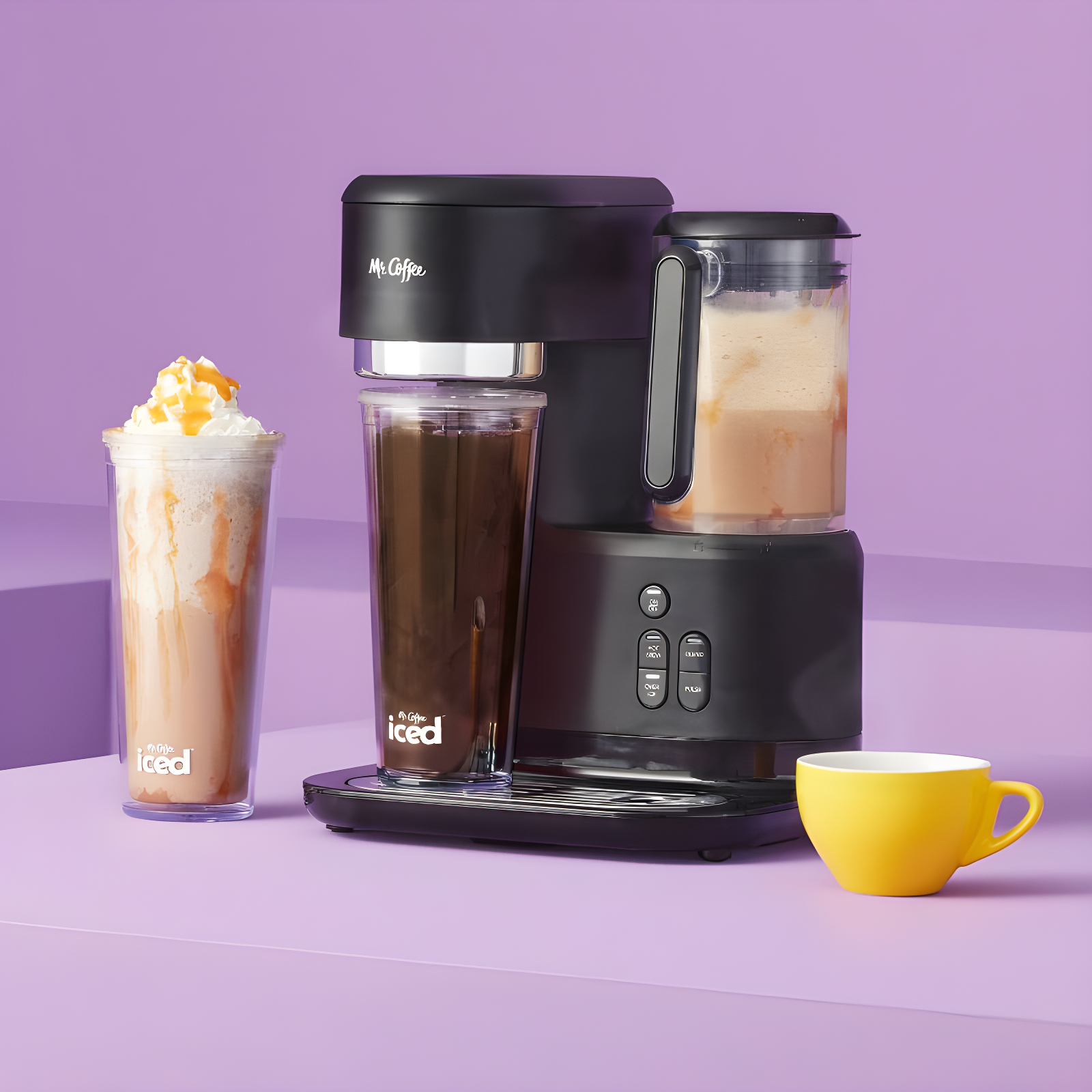 Mr. Coffee 2149282 Mr. Coffee Single-Serve Iced And Hot Coffee Maker And Blender With 2 Tumblers