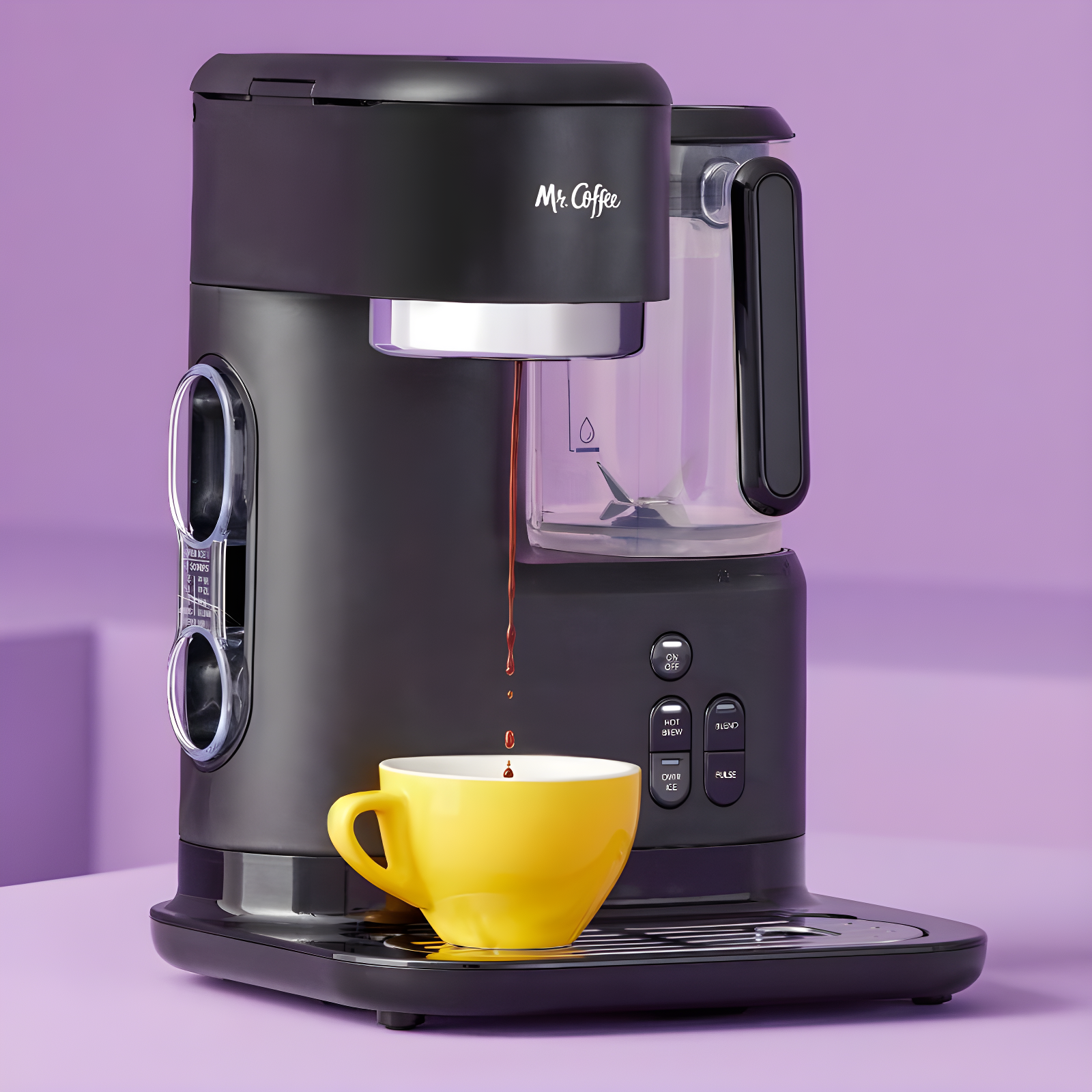 Mr. Coffee 2149282 Mr. Coffee Single-Serve Iced And Hot Coffee Maker And Blender With 2 Tumblers
