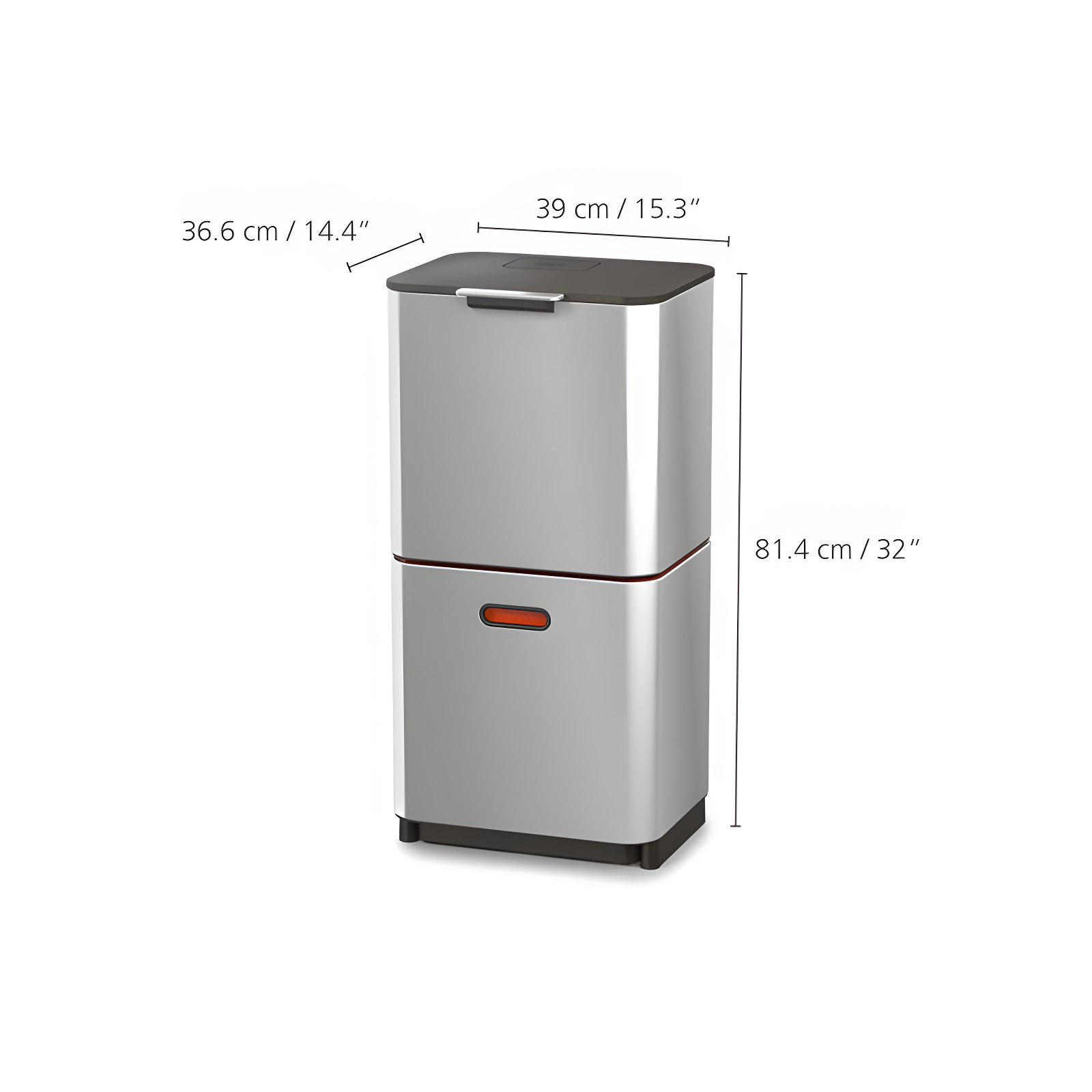 Joseph Joseph Totem Waste & Recycling Dual Kitchen Trash Can