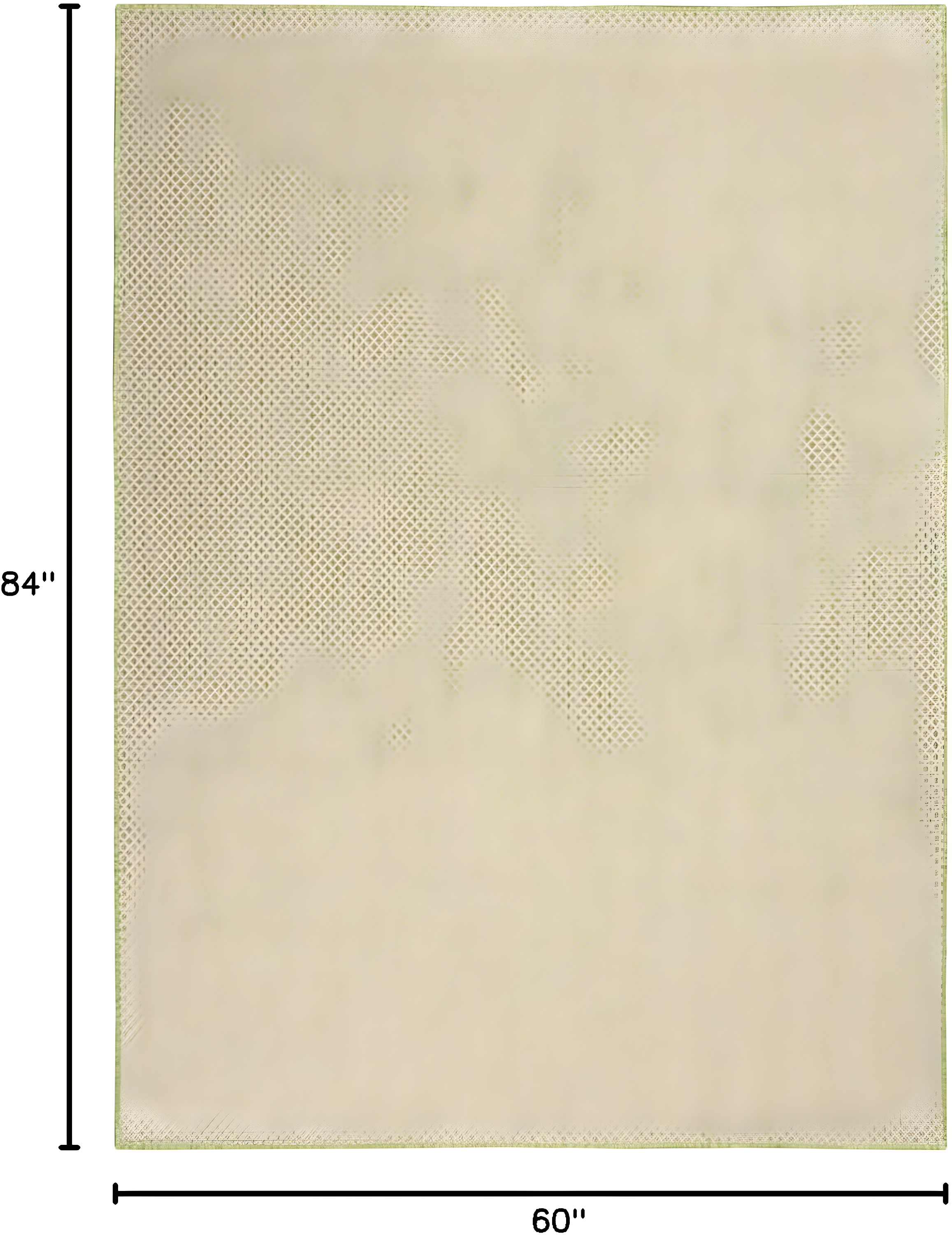 Nourison Courtyard COU01 Indoor/outdoor Area Rug - Ivory Green 5' x 7'