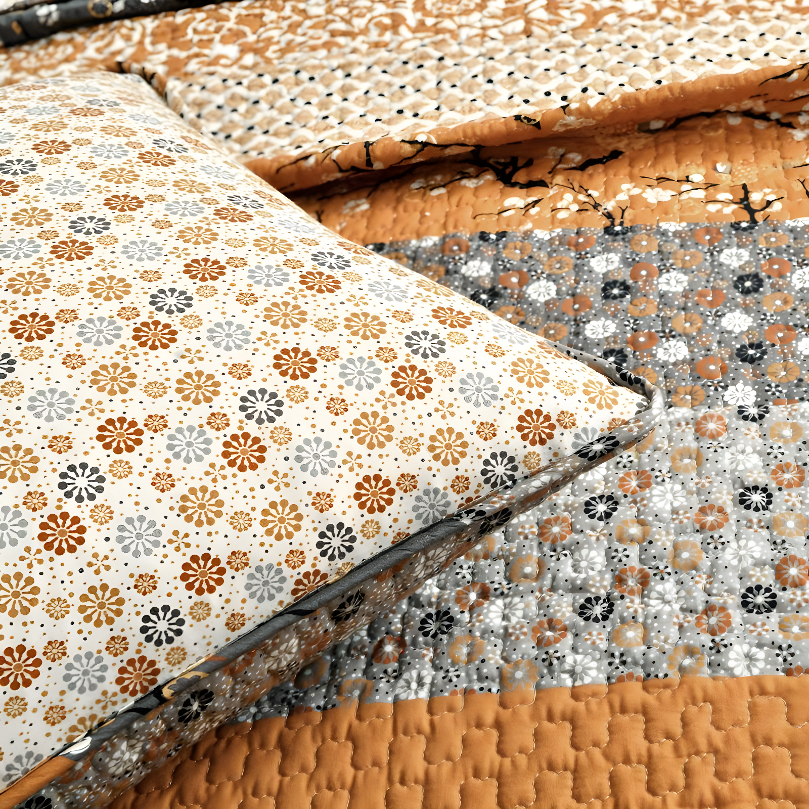 Royal Empire Cotton Reversible 3 Piece Quilt Set