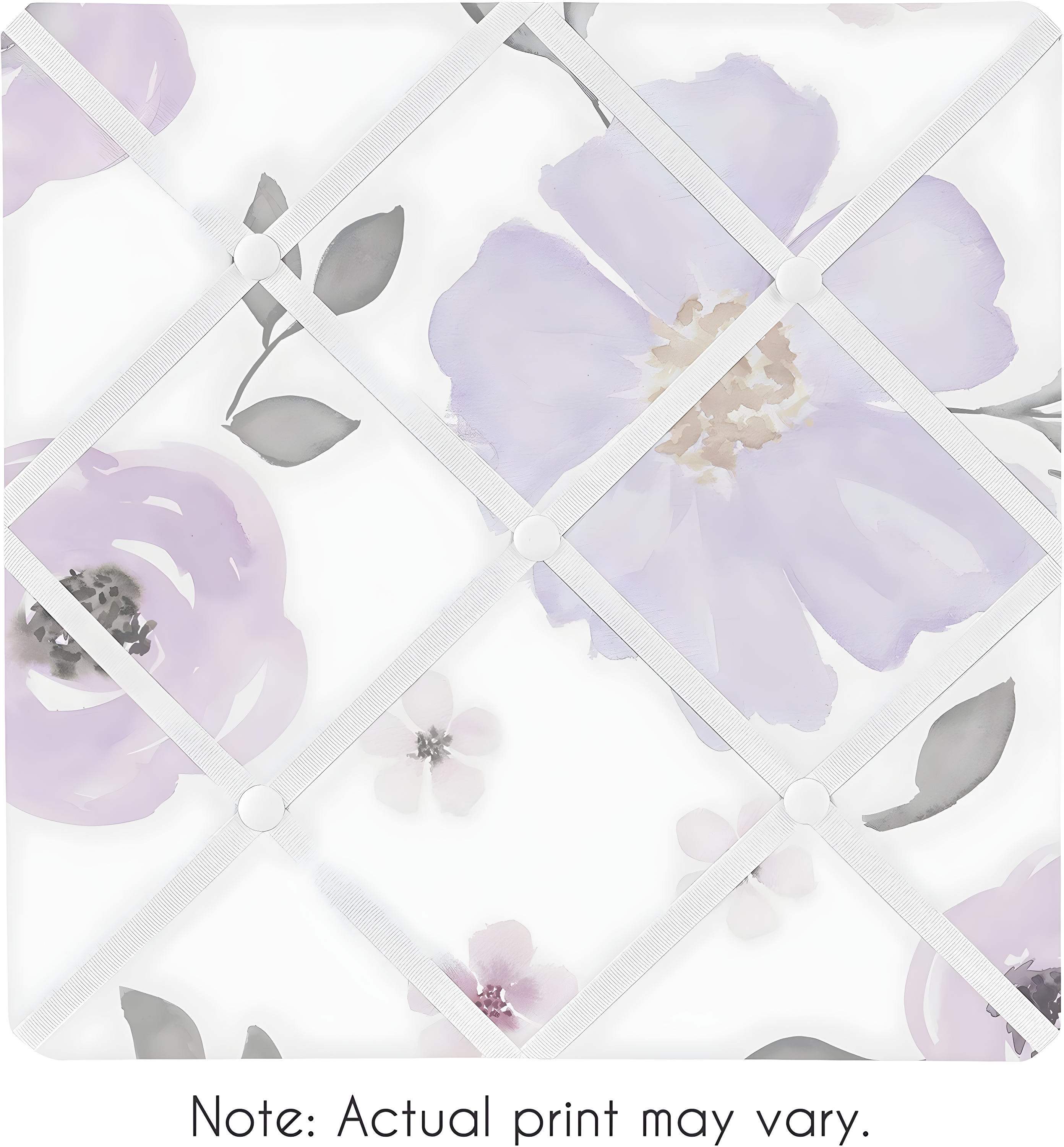 Sweet Jojo Designs Watercolor Floral Wall Mounted Photo Memo Board