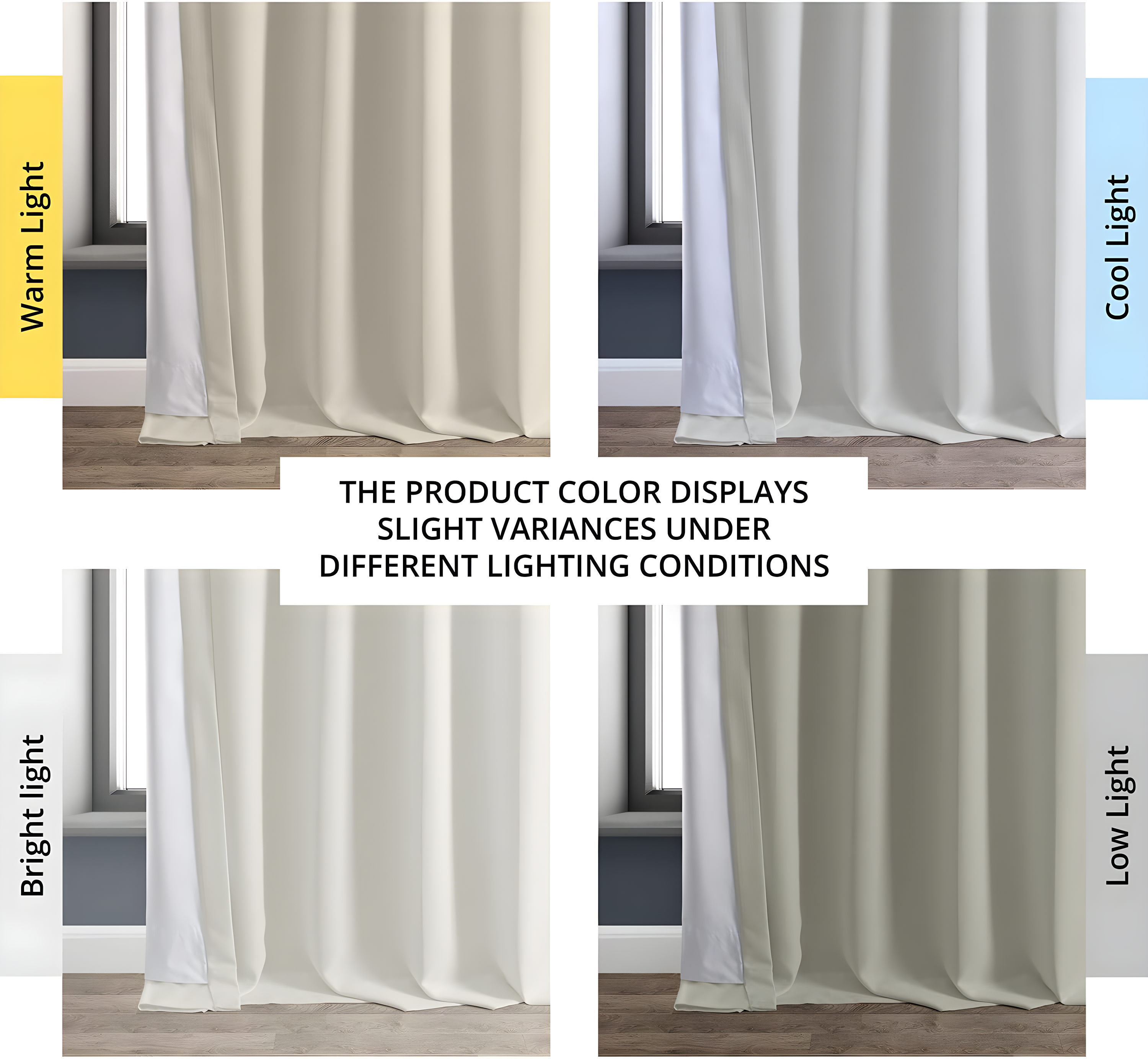 Excursion Ivory Blackout Linen Drapes with Hidden Tabs