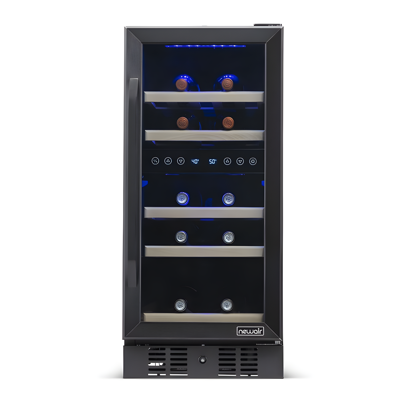 Newair 29 Bottle Stainless Steel Dual Zone Freestanding/Built-In Wine Refrigerator