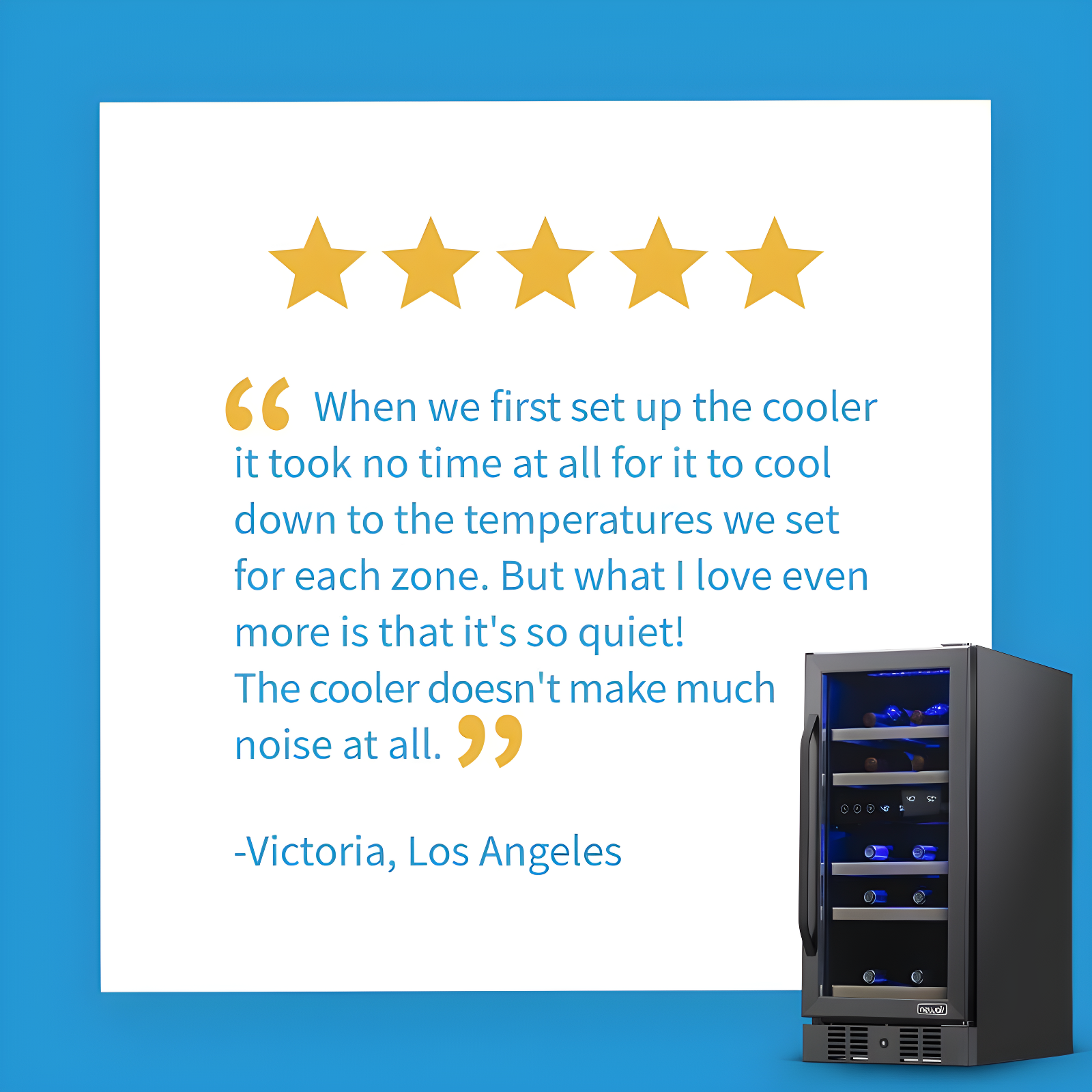 Newair 29 Bottle Stainless Steel Dual Zone Freestanding/Built-In Wine Refrigerator