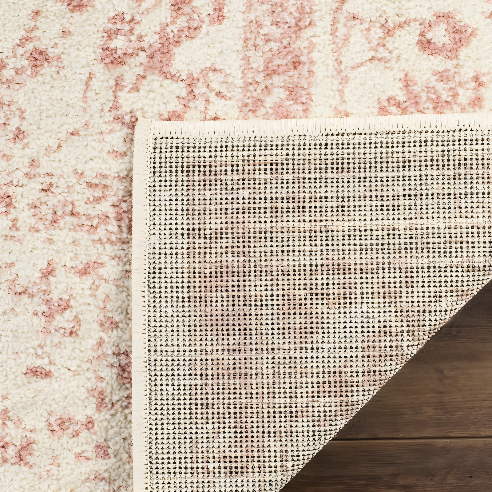 Adirondack ADR109 Machine Made Indoor Area Rug - Ivory/Rose - 5'x5' - Safavieh