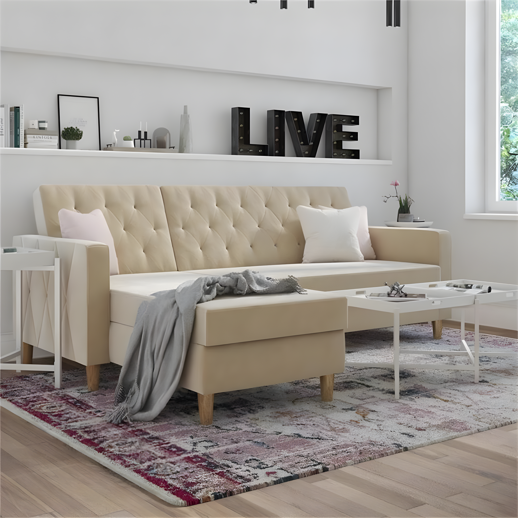 Liberty Upholstered Reversible Chaise Sectional with Storage