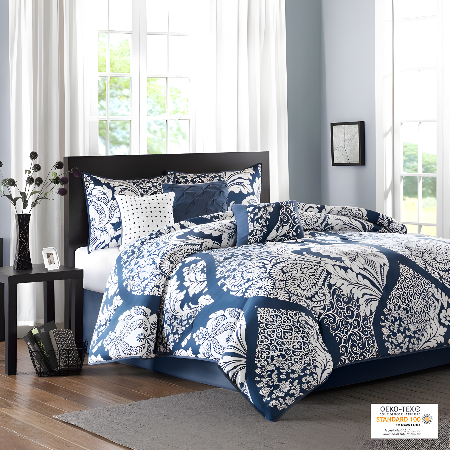Madison Park Vienna 7 Piece Cotton Printed Comforter Set