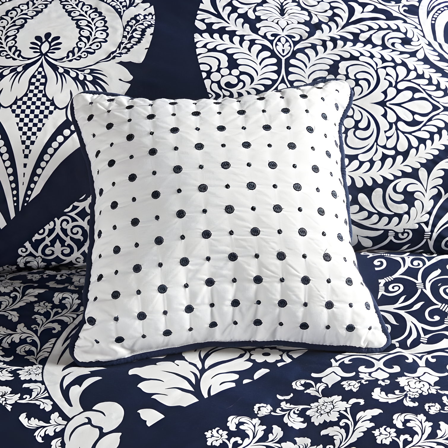 Madison Park Vienna 7 Piece Cotton Printed Comforter Set