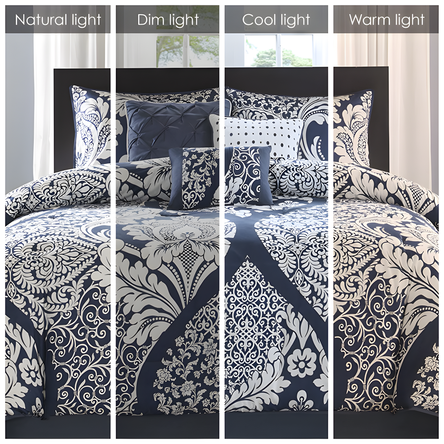 Madison Park Vienna 7 Piece Cotton Printed Comforter Set