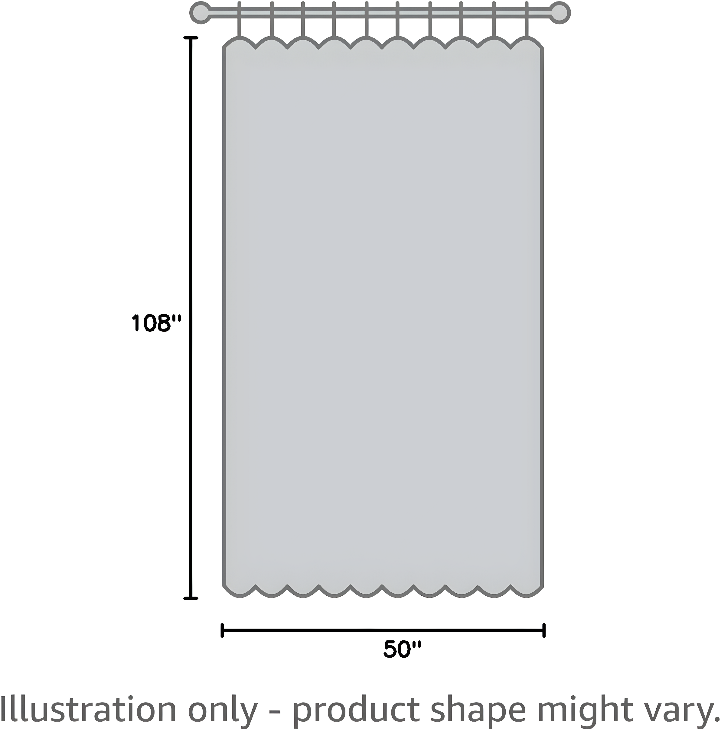 HPD Half Price Drapes Solid Room Darkening Curtains 50 X 108 (1 Panel), BOCH-171113-108, Alabaster Beige
