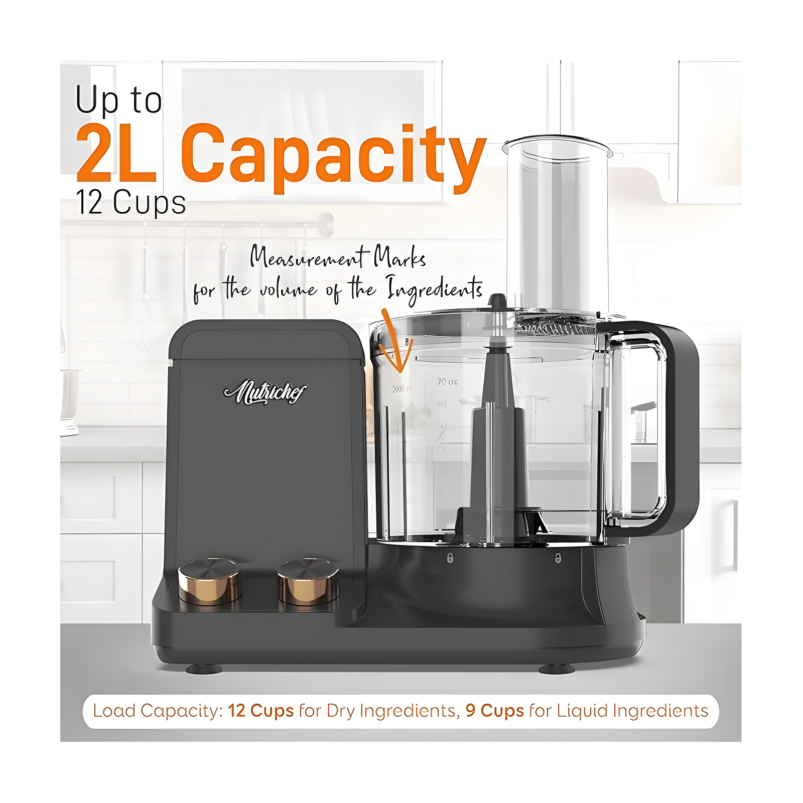 NutriChef NutriChef 12-Cup Multifunction Food Processor