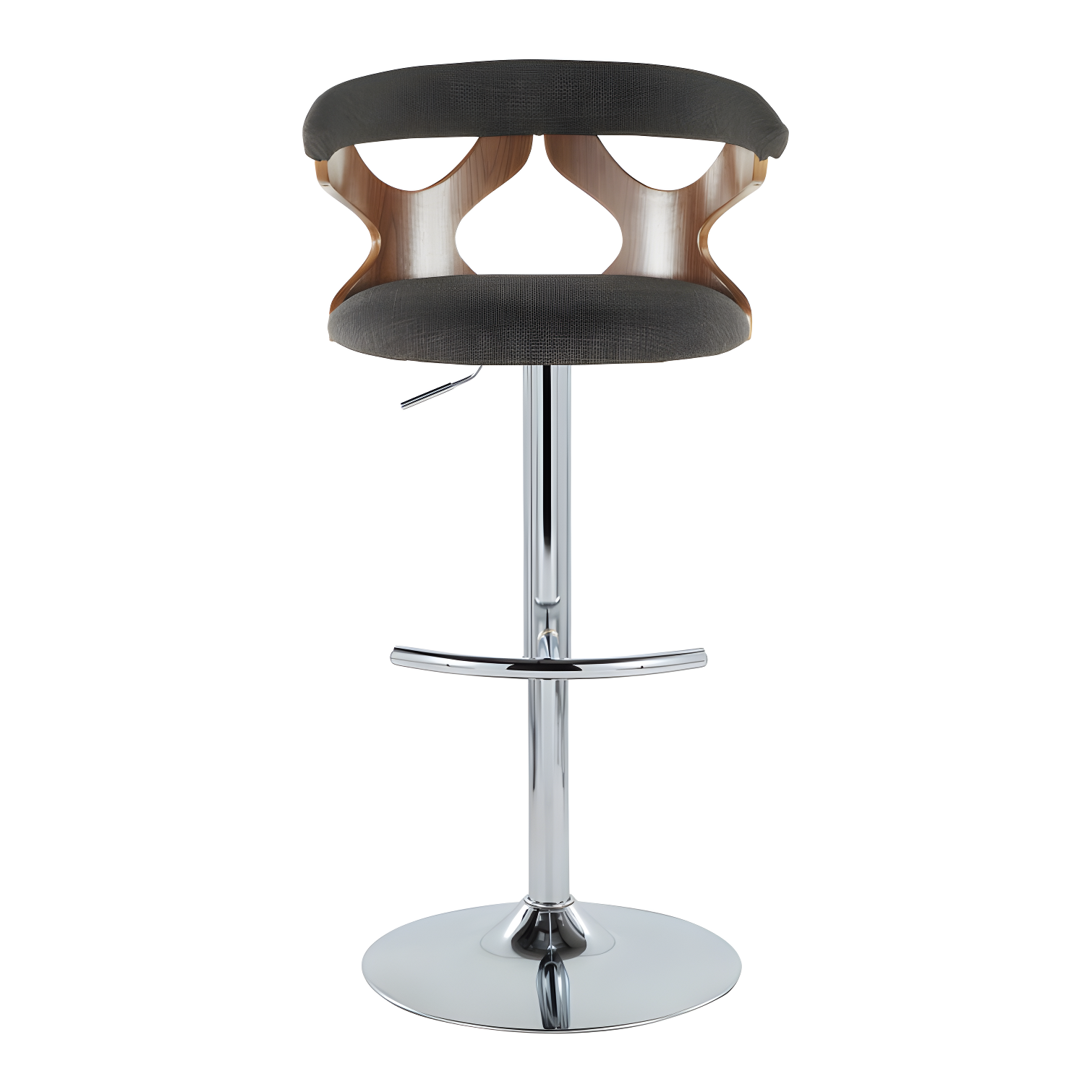 Gardenia Swivel Upholstered Adjustable Height Counter Stool with Metal Frame (Set of 2)