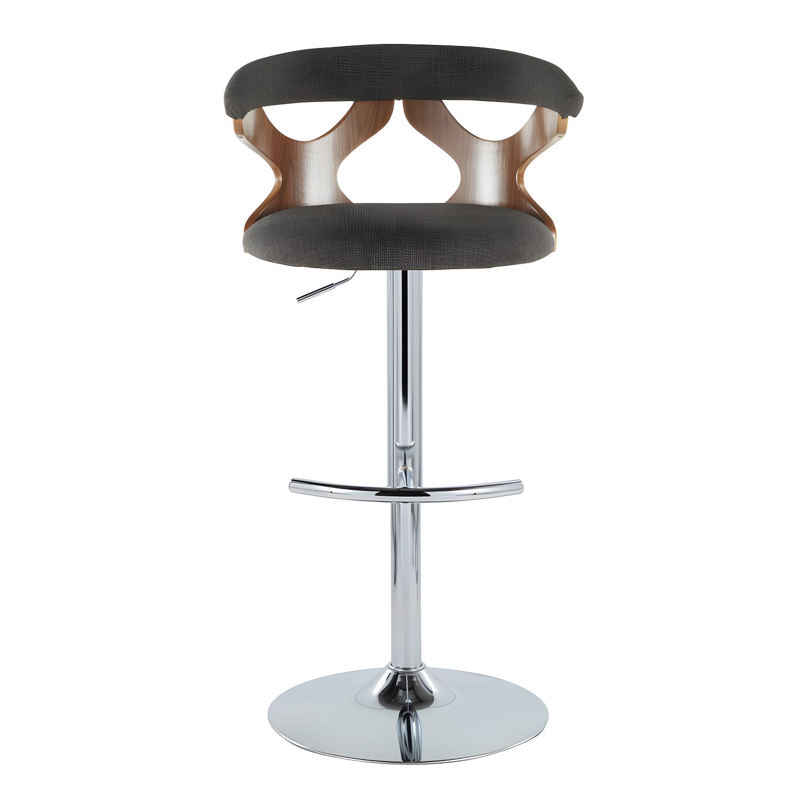 Gardenia Swivel Upholstered Adjustable Height Counter Stool with Metal Frame (Set of 2)