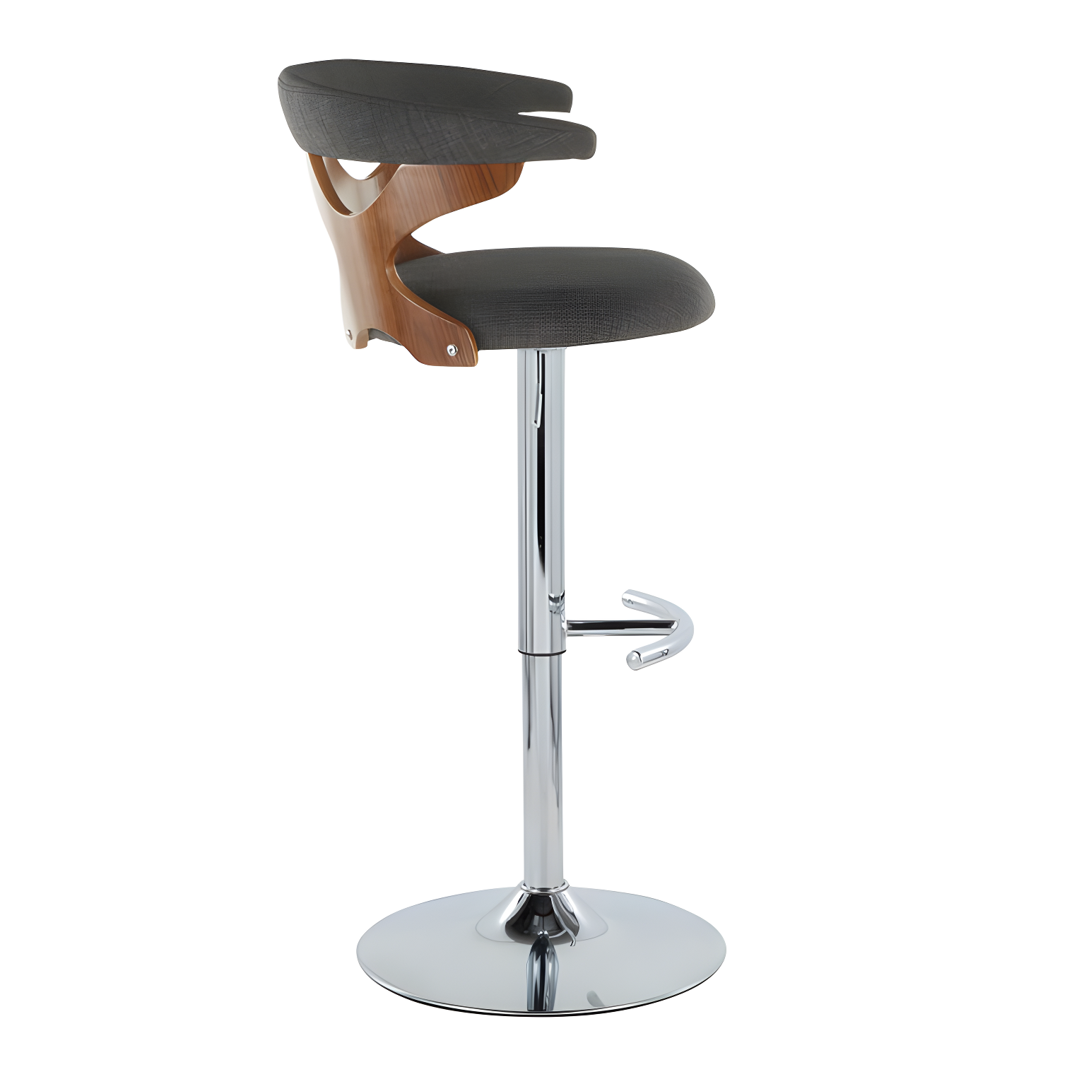 Gardenia Swivel Upholstered Adjustable Height Counter Stool with Metal Frame (Set of 2)