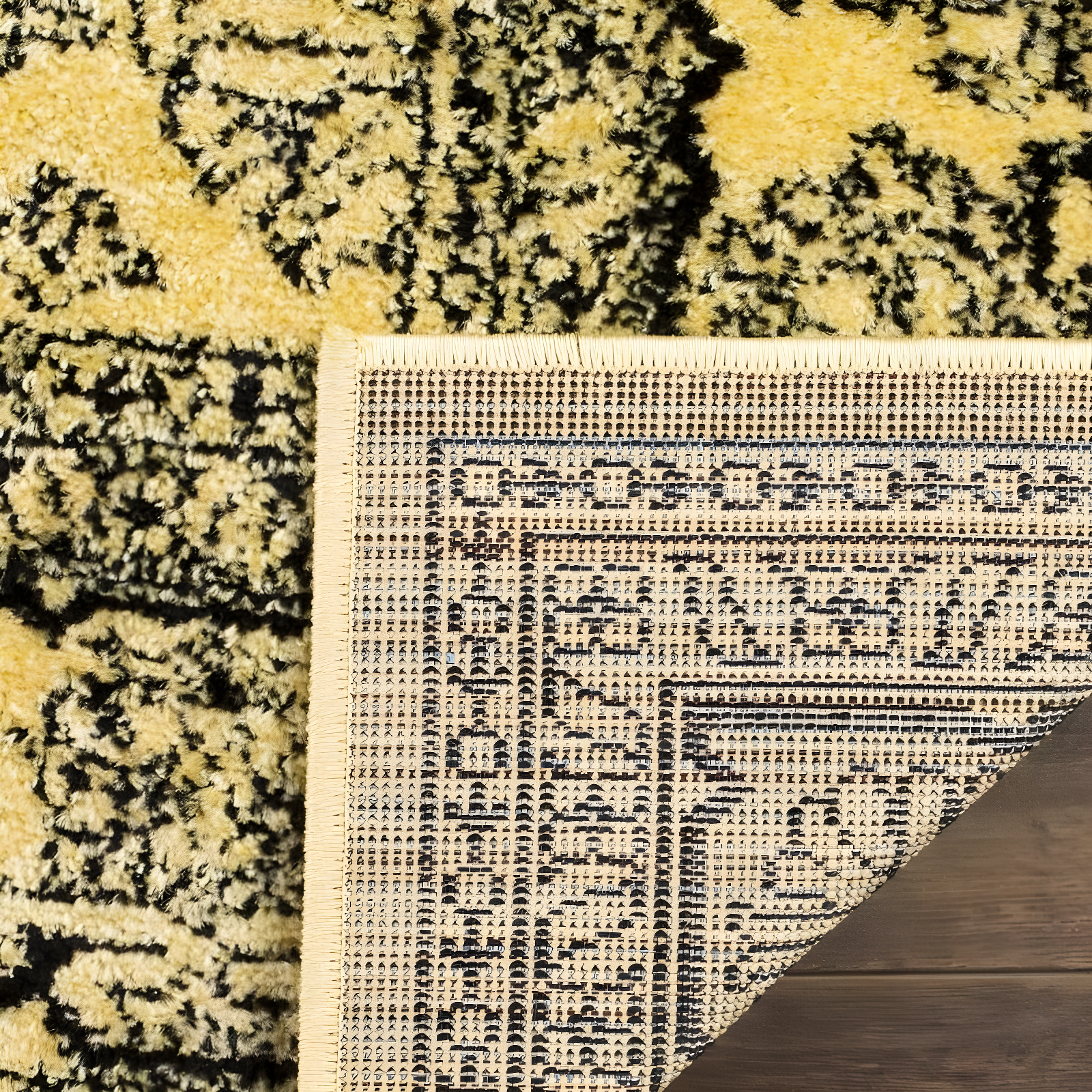 Adirondack ADR108 Power Loomed Area Rug - Gold/Black - 5'1"x7'6" - Safavieh.