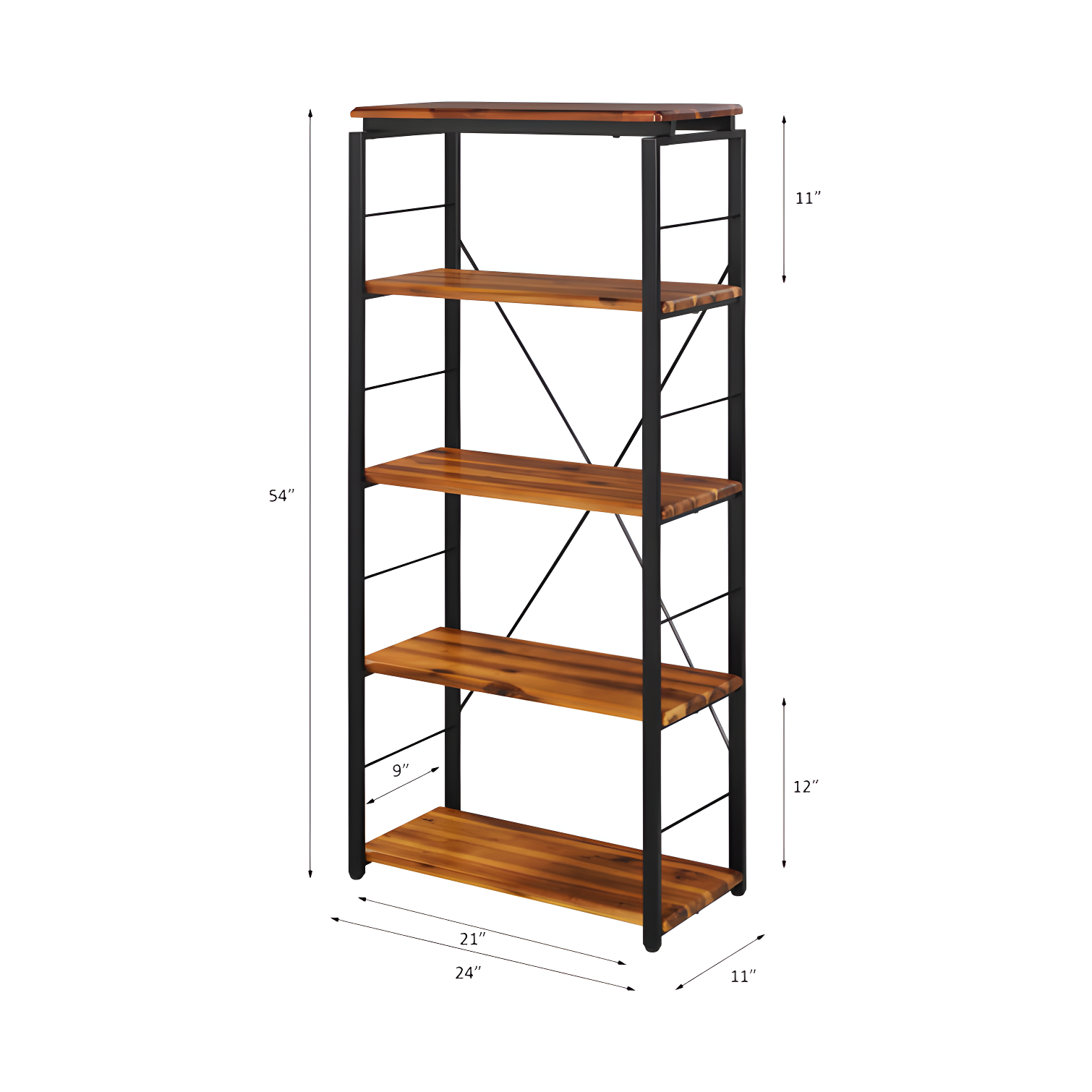 Delight Glass Jurgen Etagere Bookcase