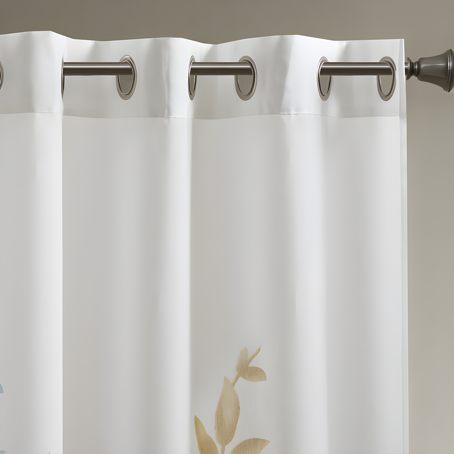 Madison Park Cecily Floral Printed Burnout Sheer Grommet Single Curtain Panel