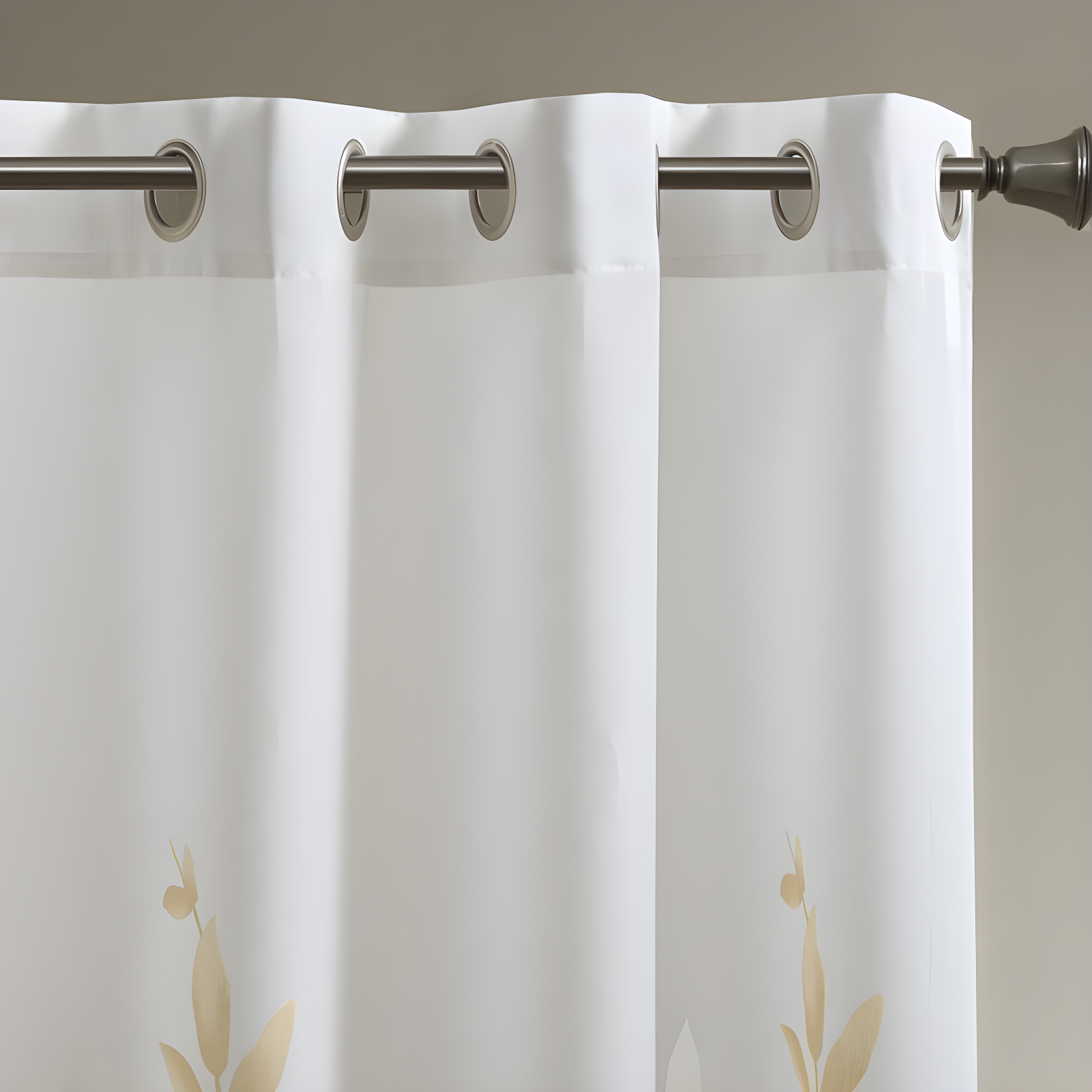 Madison Park Cecily Floral Printed Burnout Sheer Grommet Single Curtain Panel