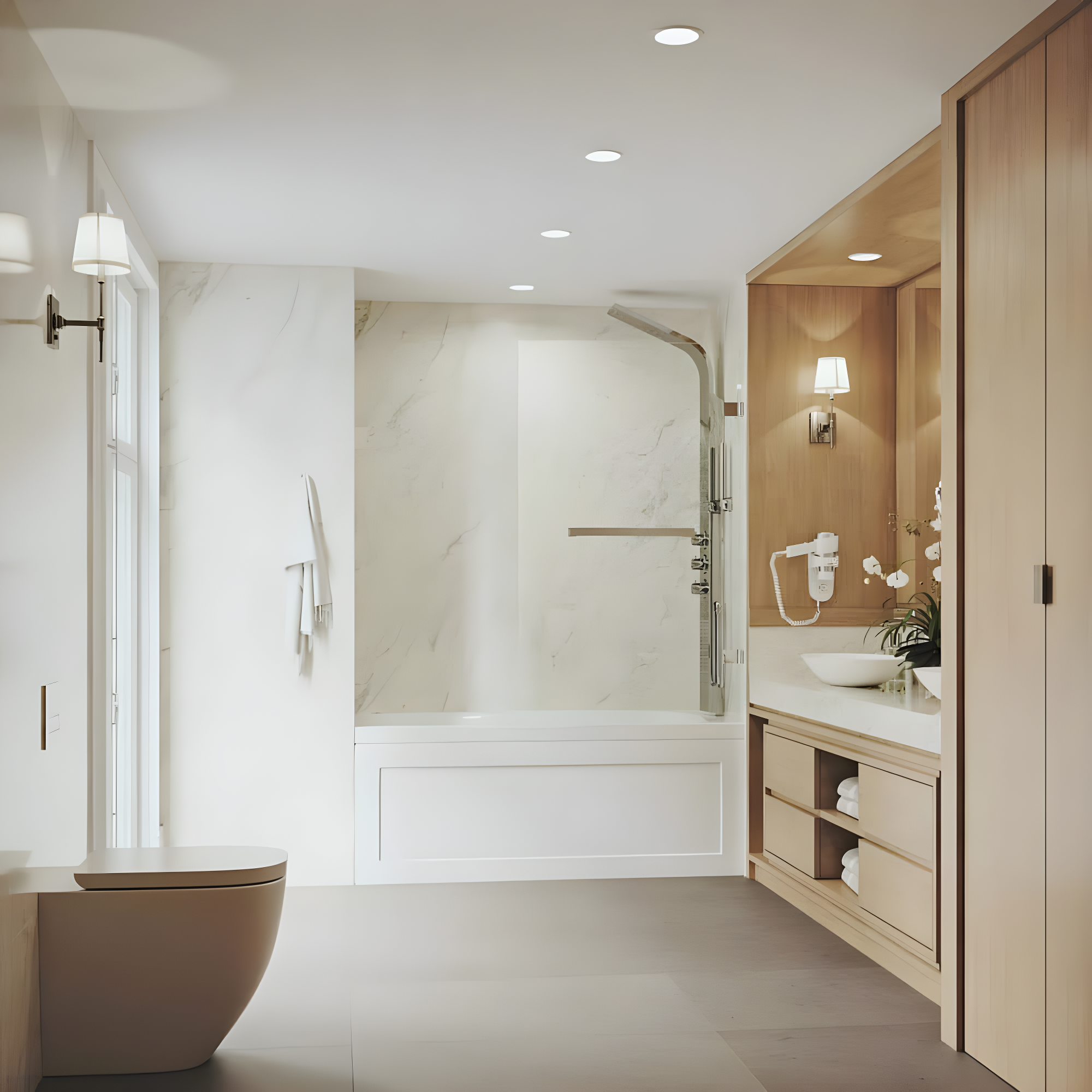 Rialto 34" W x 58" H Hinged Frameless Tub Door with with 5/16" Glass