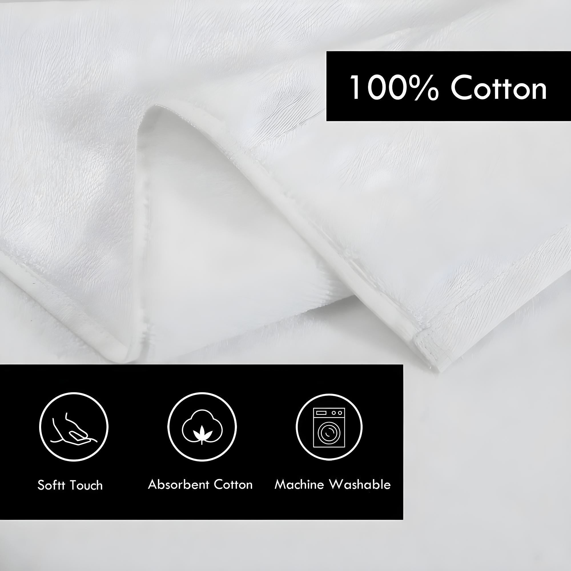 Vera Wang Modern Lux 3 Piece 100% Cotton Towel Set