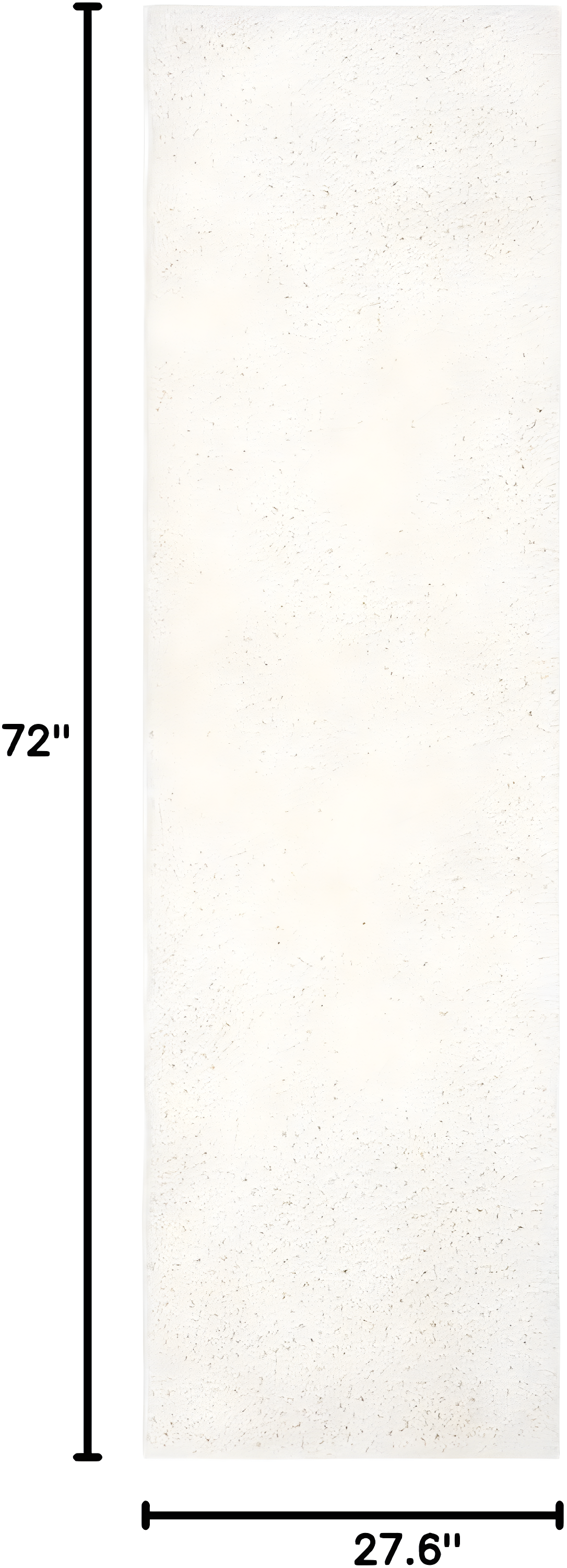 August Shag 900 AUG900 Power Loomed Indoor Runner Rug - Ivory - 2'3"x6' - Safavieh